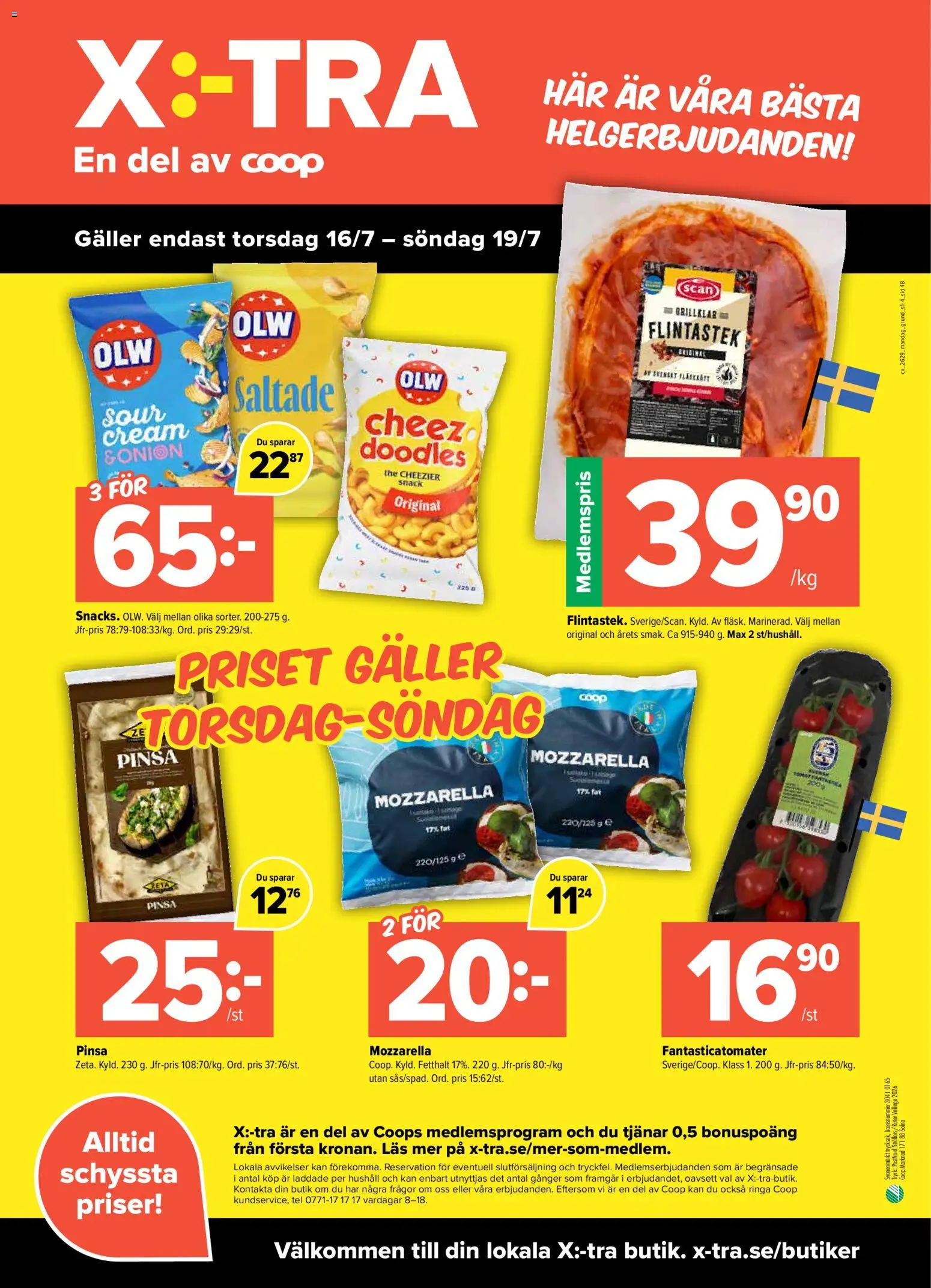 Nuvarande Coop Daglivs erbjudanden från 📣 13/07/2026 - 19/07/2026 📣 | Sverige
