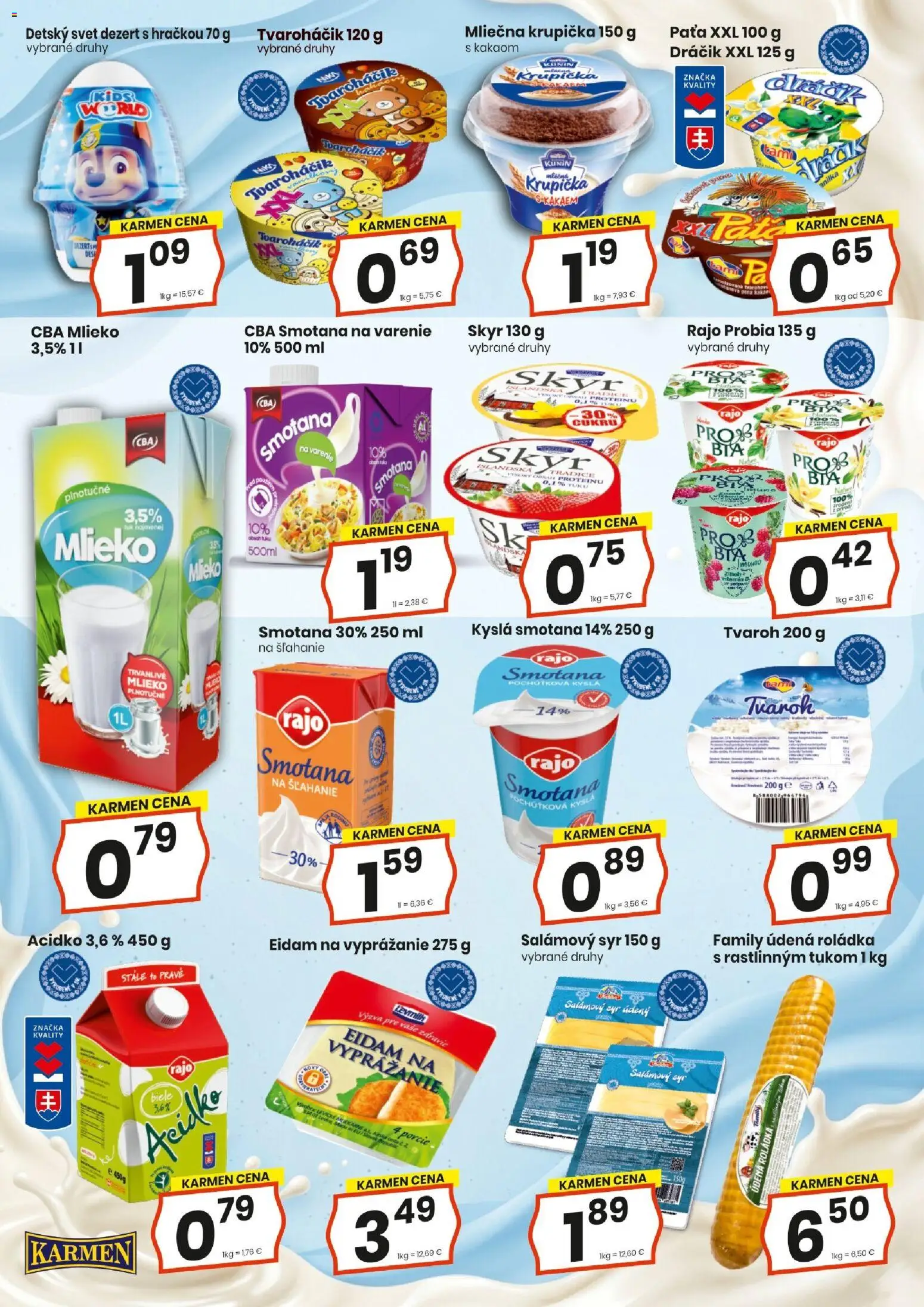 KARMEN CBA leták Leták in Slovensko