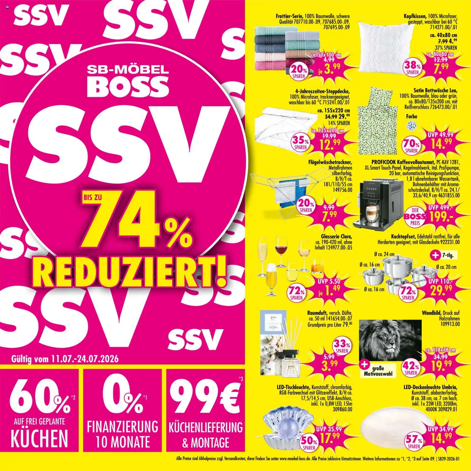 SB Möbel Boss Prospekt | 11.07.2026 | Wie erhält man einen begrenzten Rabatt? | Deutschland
