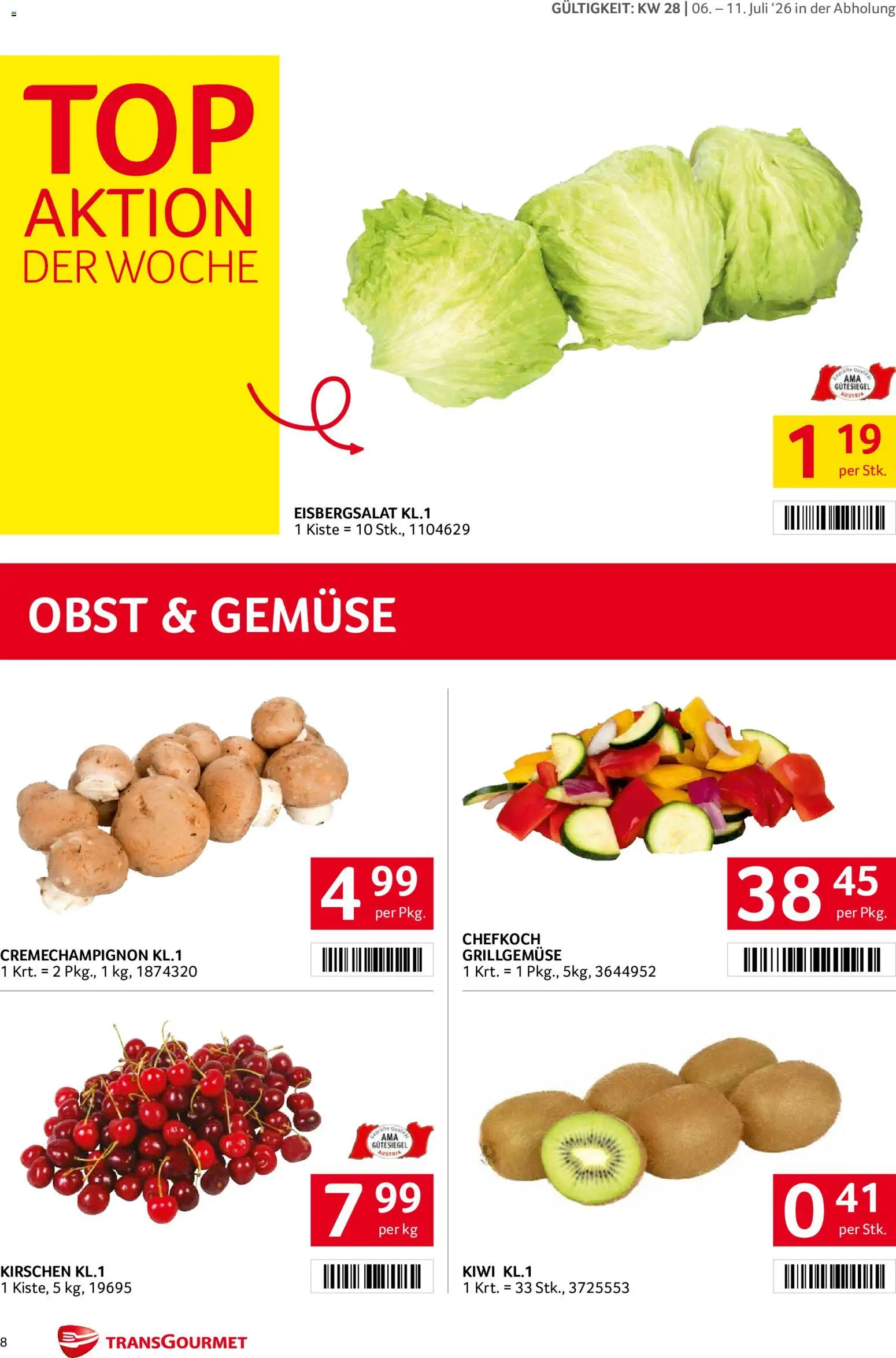 Die besten Angebote | Transgourmet Flugblatt ab 06.07.2026 | - Jetzt stöbern! | Österreich