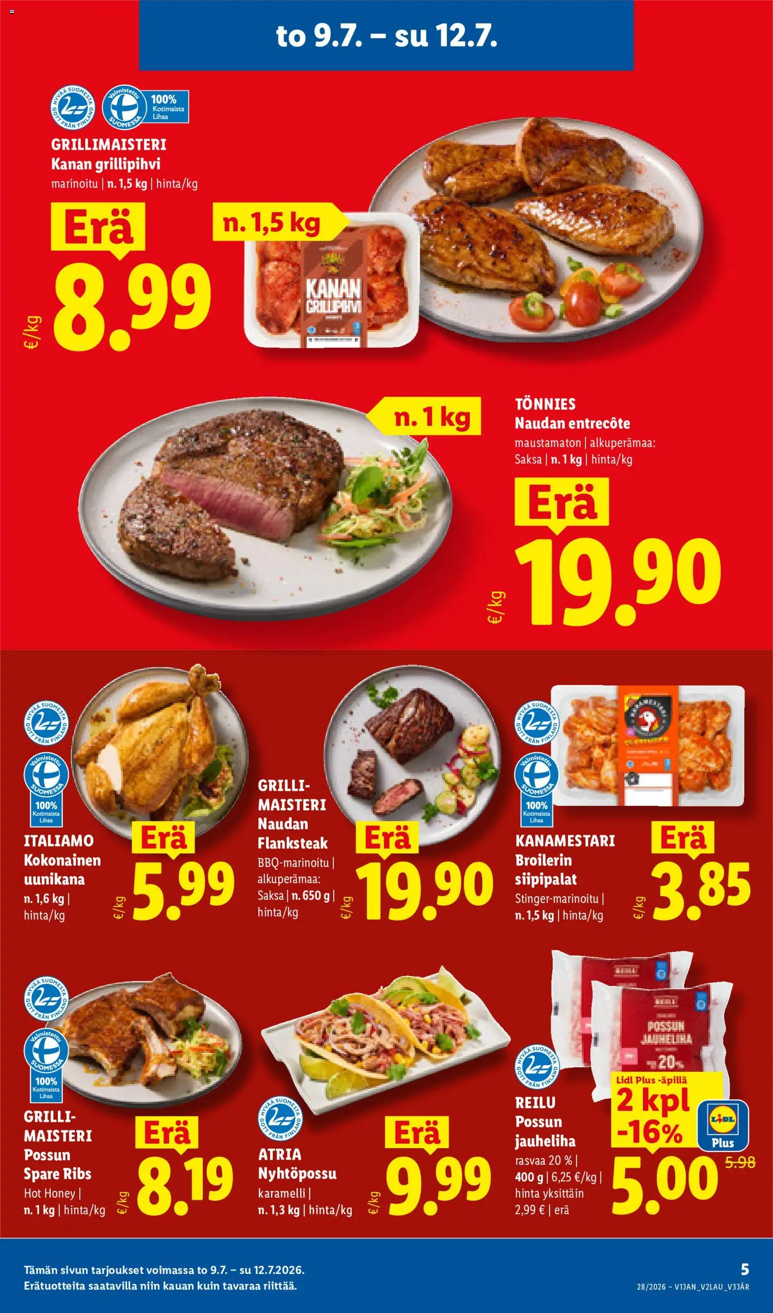 🛍️ Lidl tarjoukset alkaen 09/07/2026 » Katso huipputarjoukset ja säästä jo tänään! 💰 | Suomi
