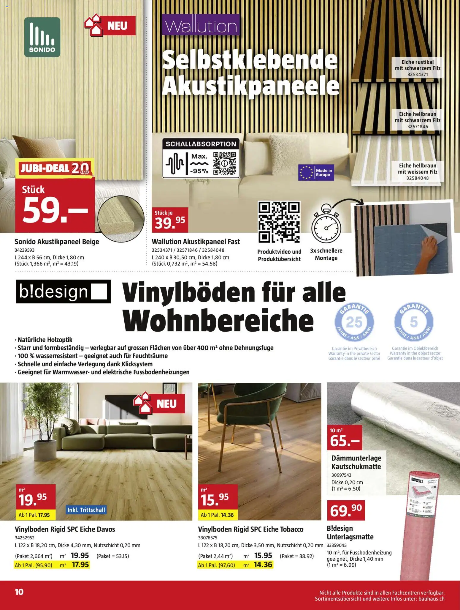 Bauhaus aktionen Prospekt in Schweiz