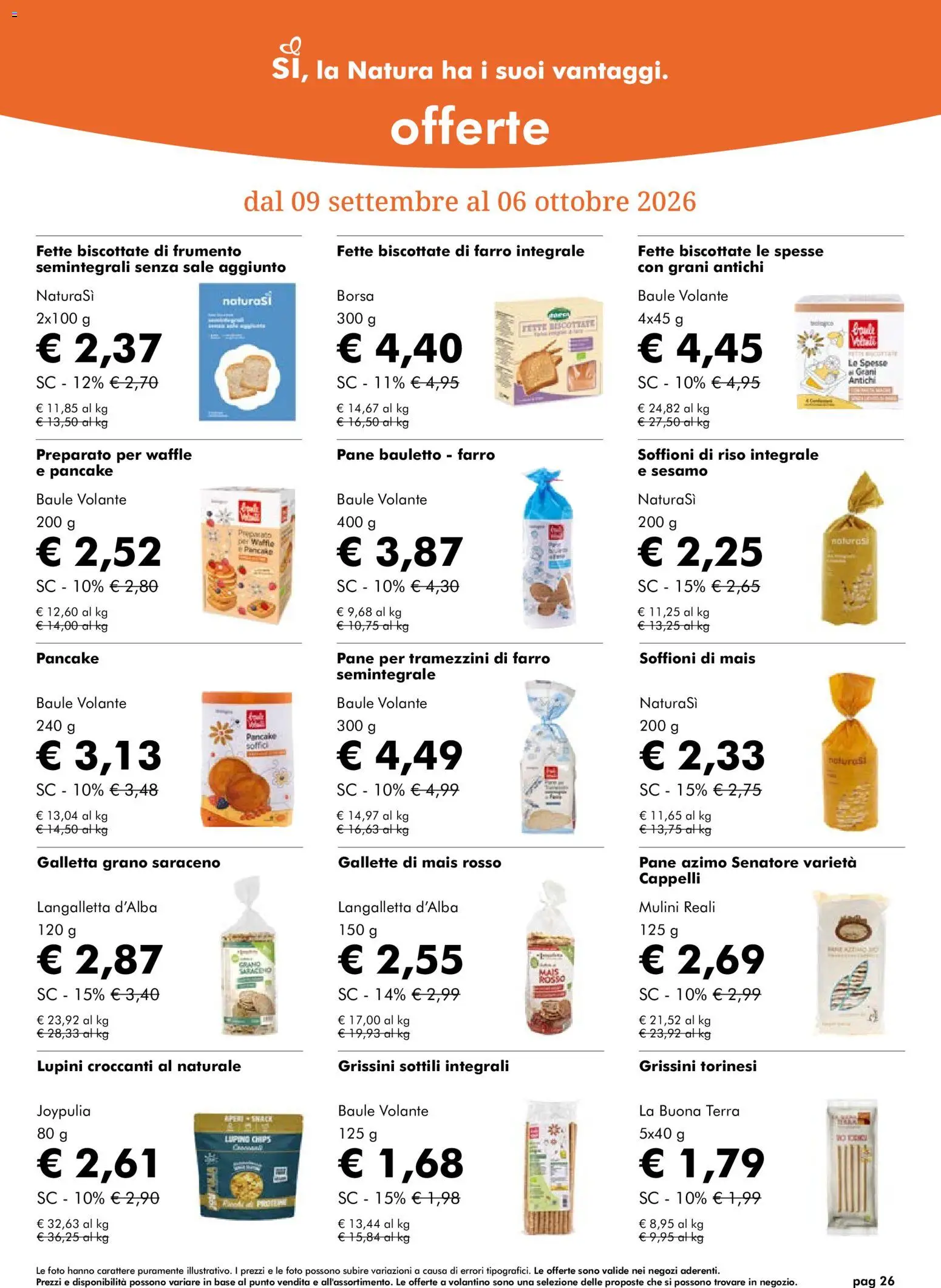 Natura Sì volantino Volantino in Italy