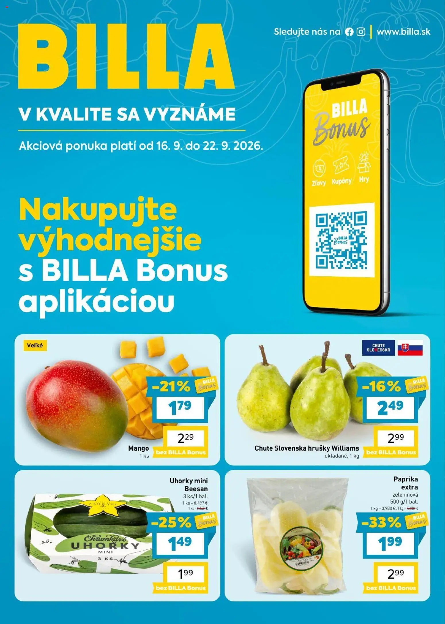 Billa leták Leták in Slovensko