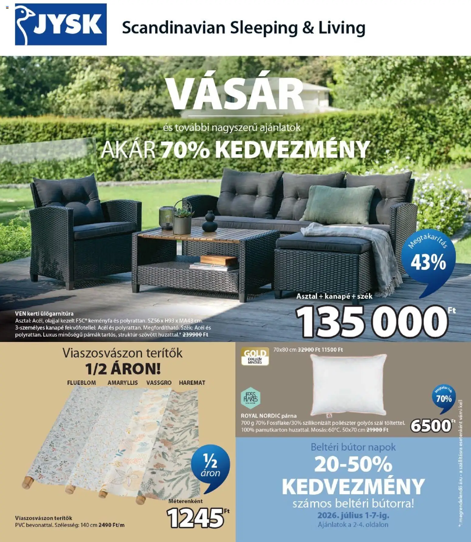 JYSK Akciós Újság 2026.07.01.-tól/töl - fantasztikus ajánlatokat! 🛍️ | Magyarország