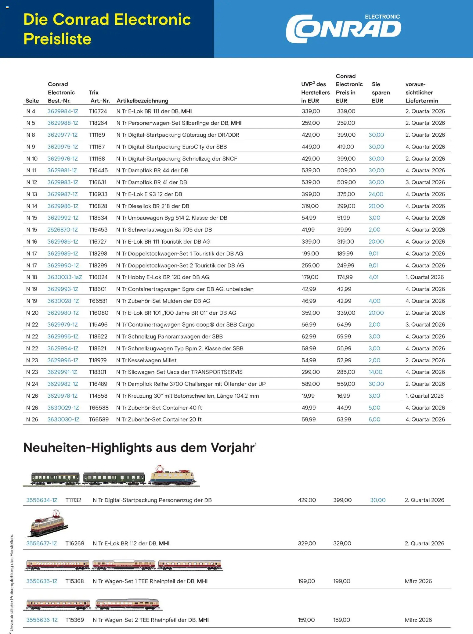 Conrad Trix Katalog Prospekt in Deutschland