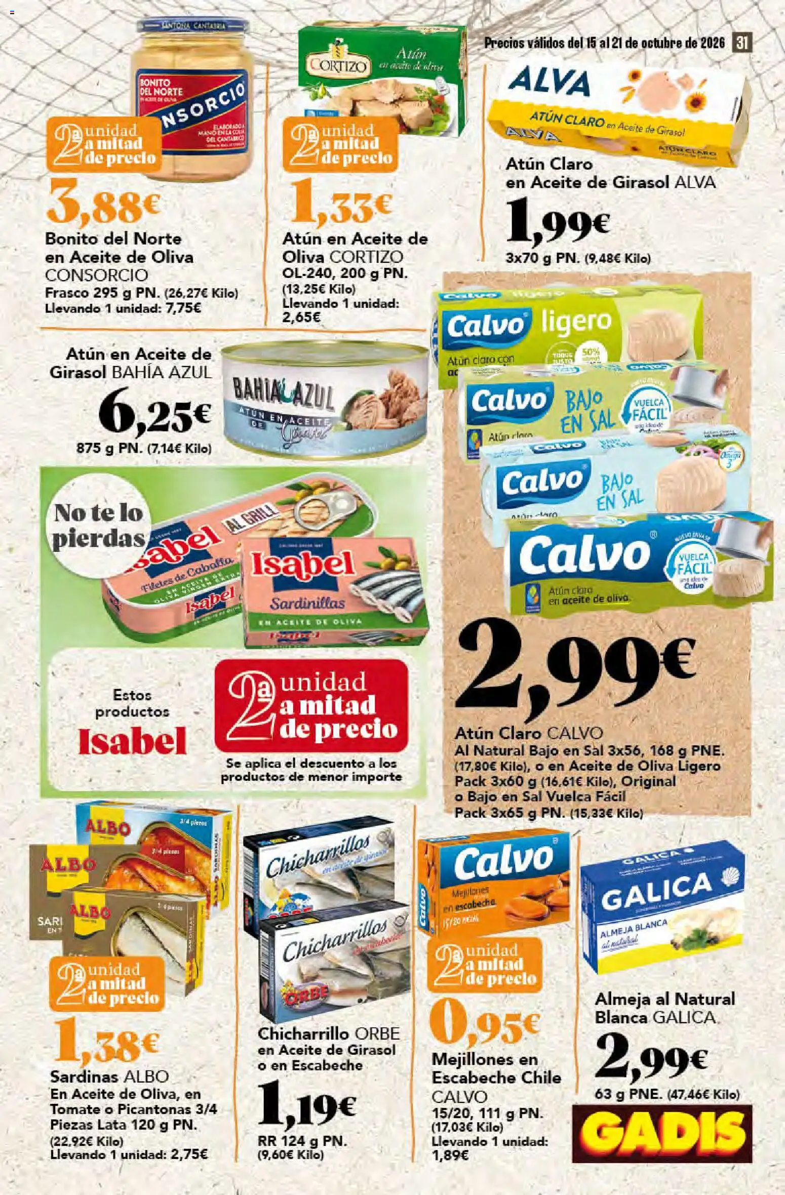 Gadis - folleto Folleto in España