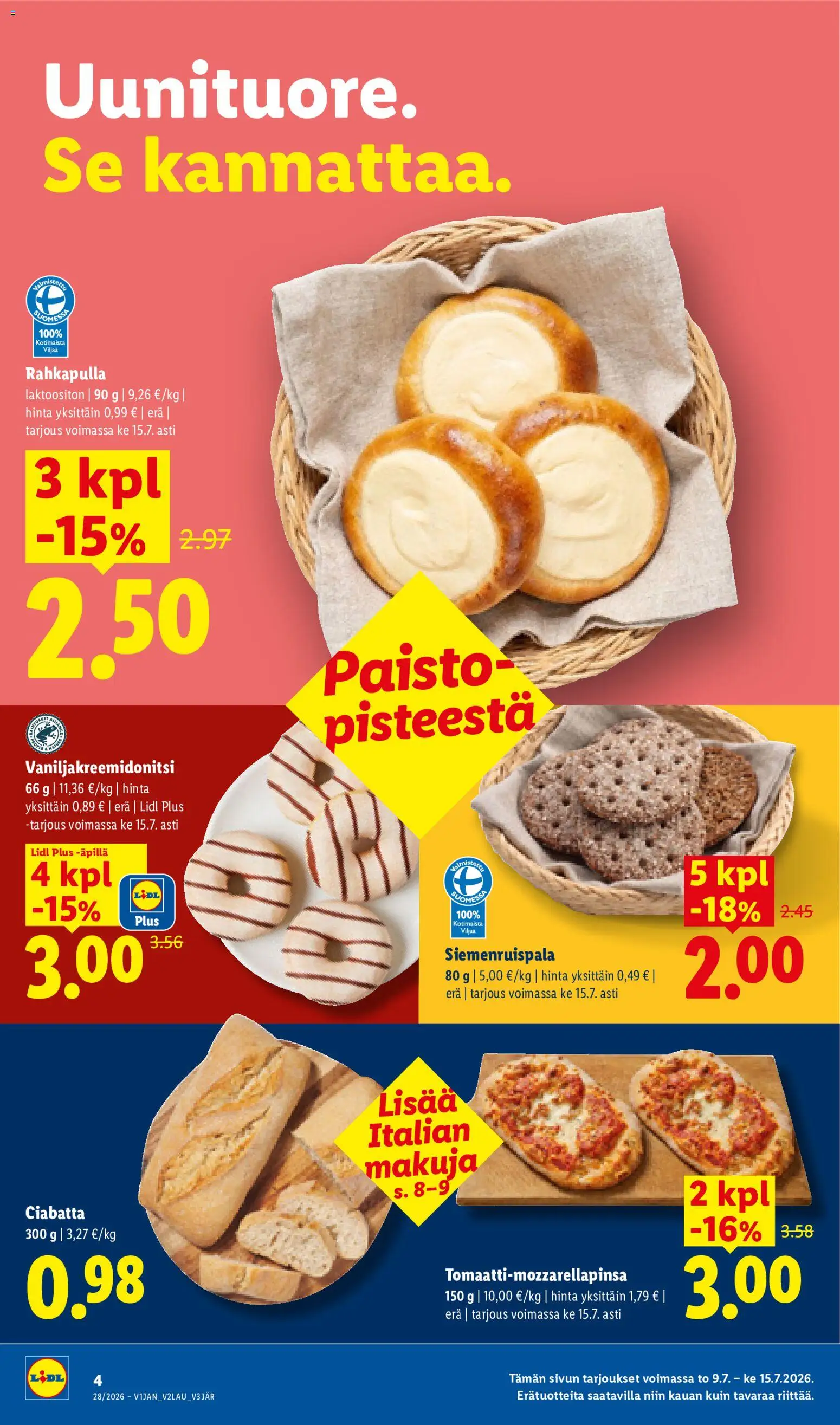 🛍️ Lidl tarjoukset alkaen 09/07/2026 » Katso huipputarjoukset ja säästä jo tänään! 💰 | Suomi