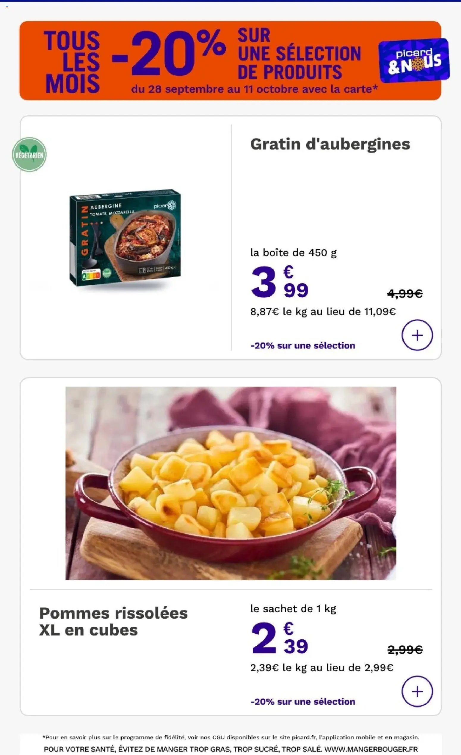 Picard catalogue Catalogue in France