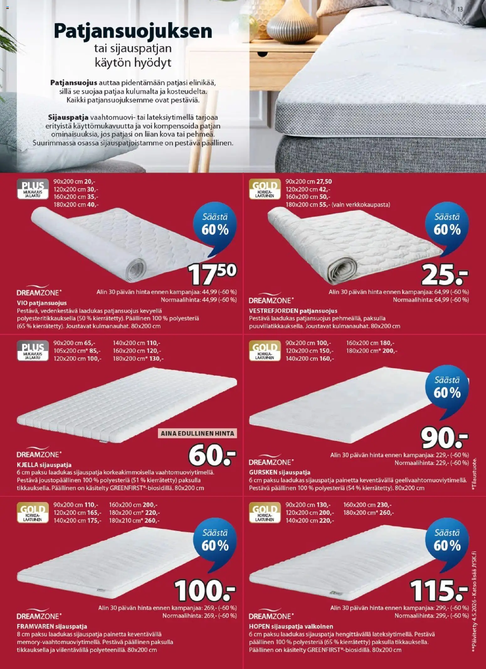 🛍️ JYSK tarjoukset alkaen 18/06/2026 » Katso huipputarjoukset ja säästä jo tänään! 💰 | Suomi