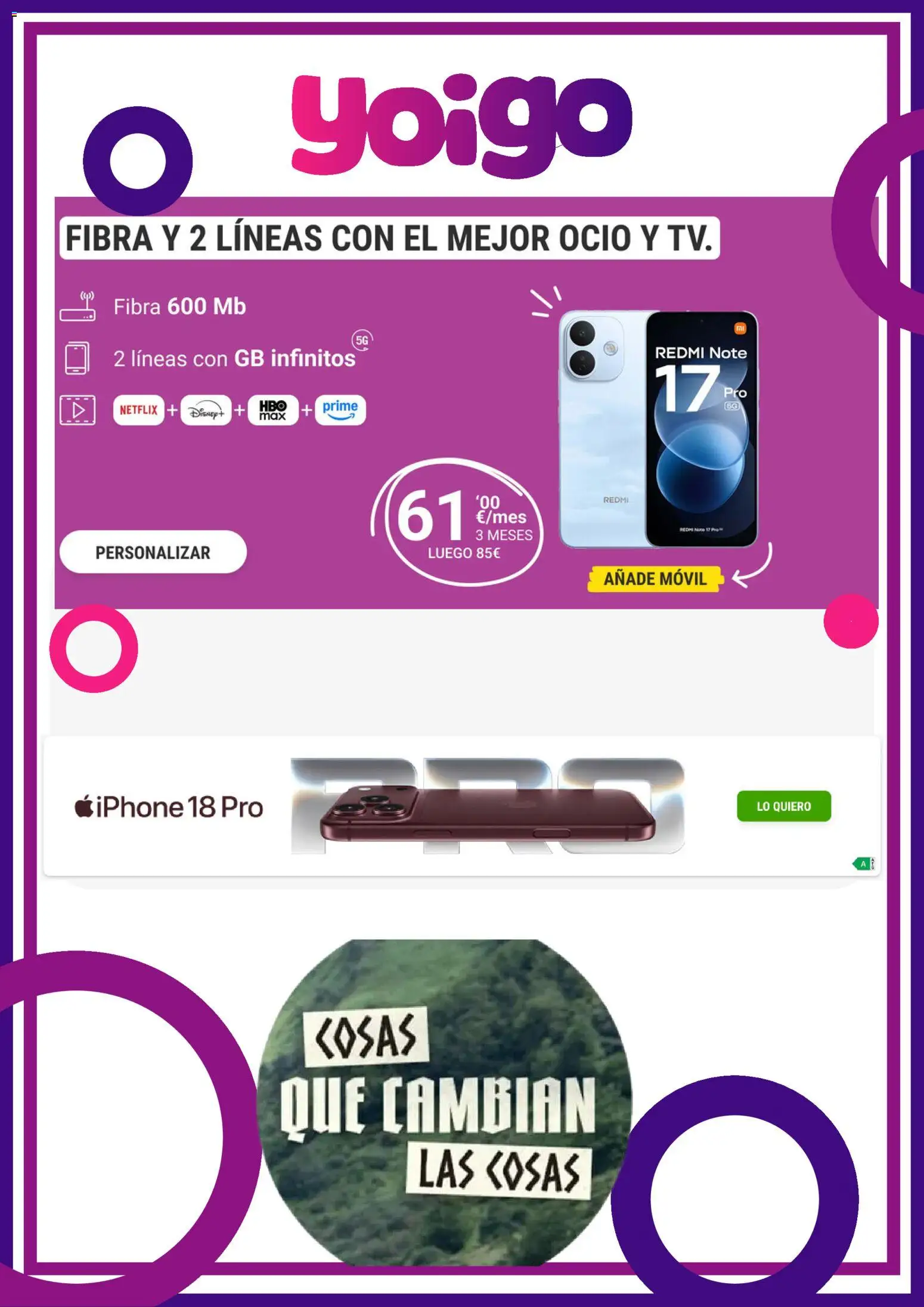 Yoigo ofertas Folleto in España