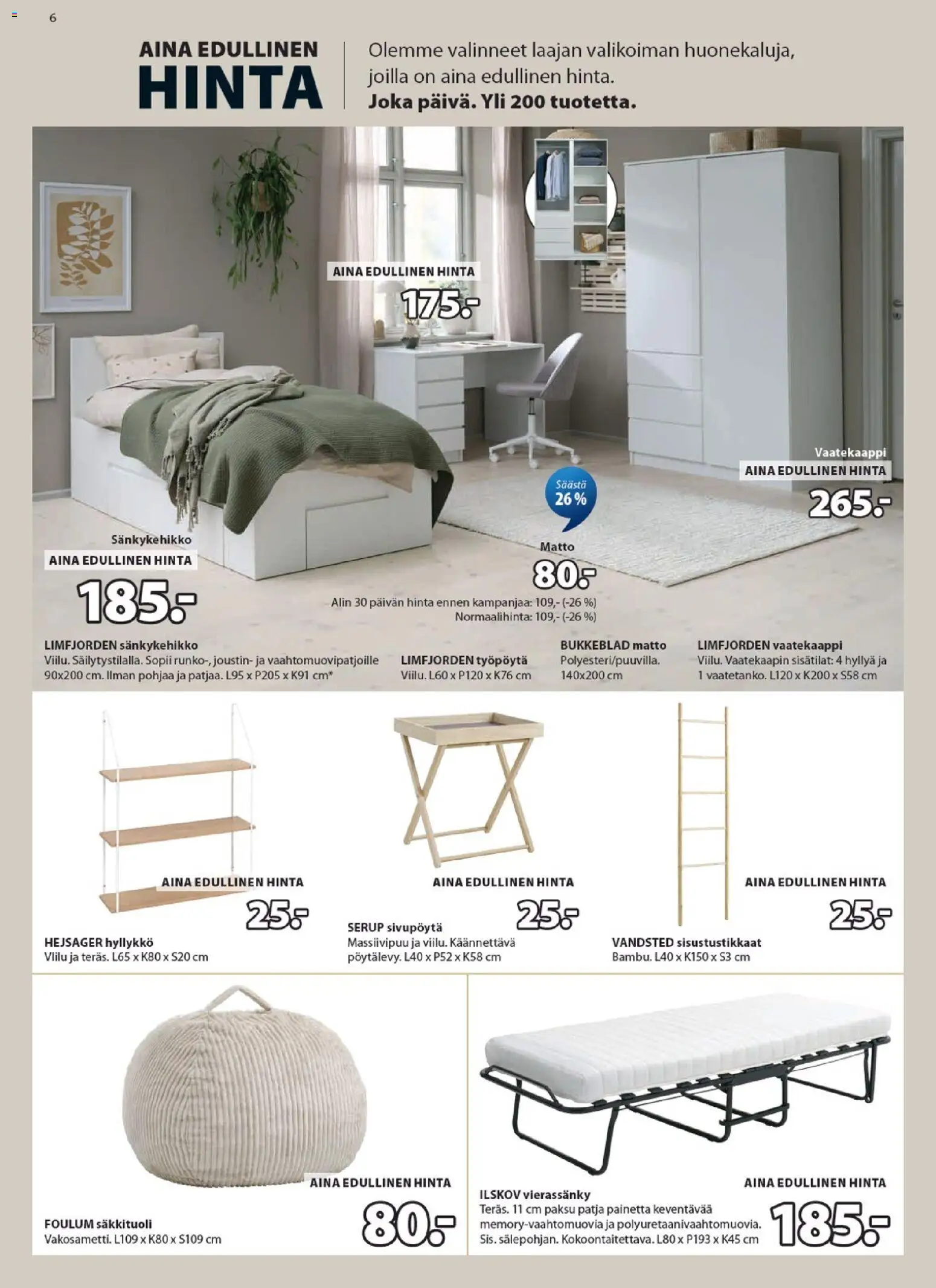 🛍️ JYSK tarjoukset alkaen 18/06/2026 » Katso huipputarjoukset ja säästä jo tänään! 💰 | Suomi