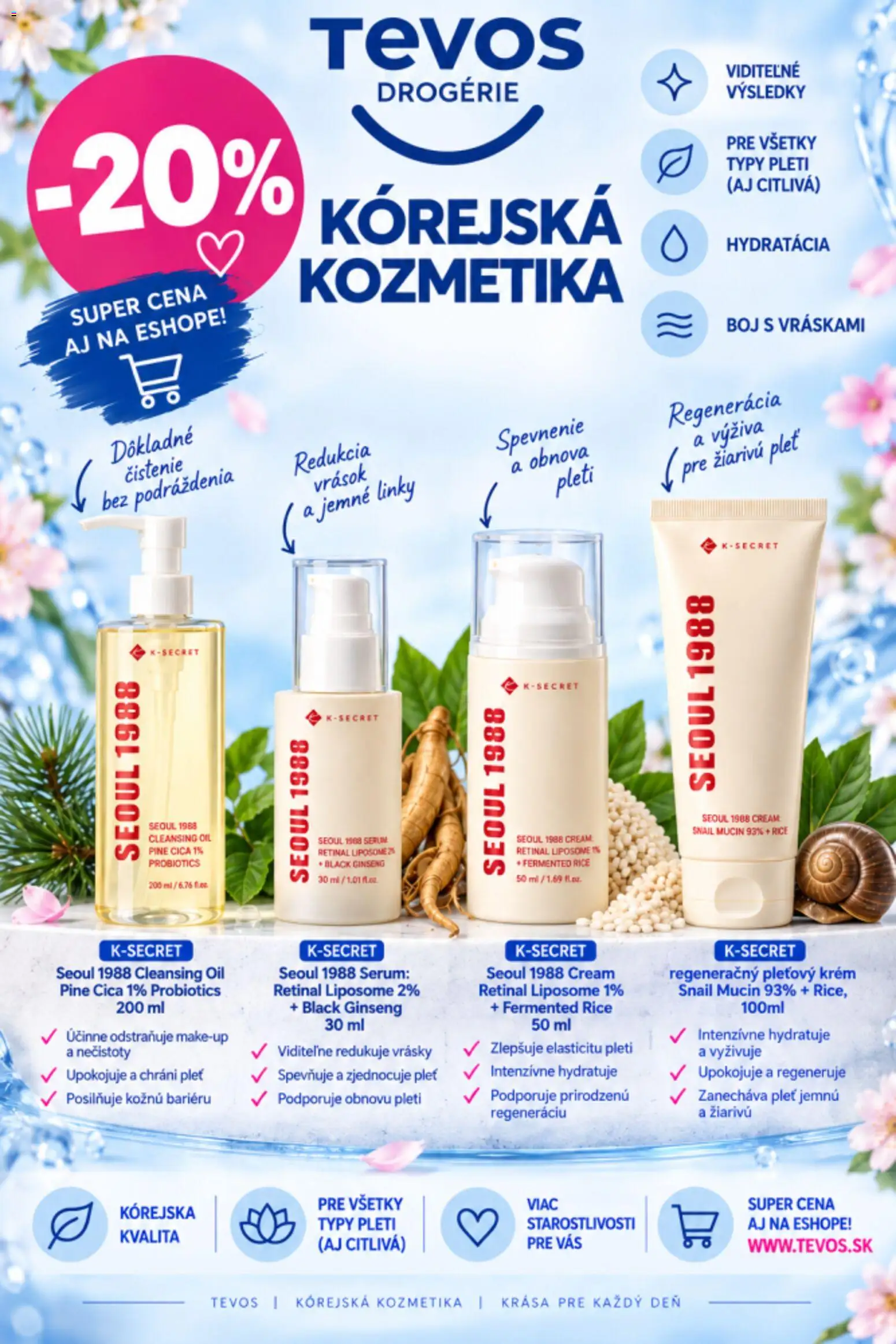 TEVOS drogérie leták Leták in Slovensko