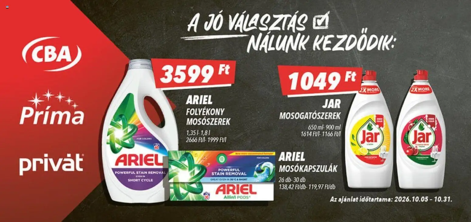 CBA Príma Aktuális óriásplakátok Akciós újság in Magyarország