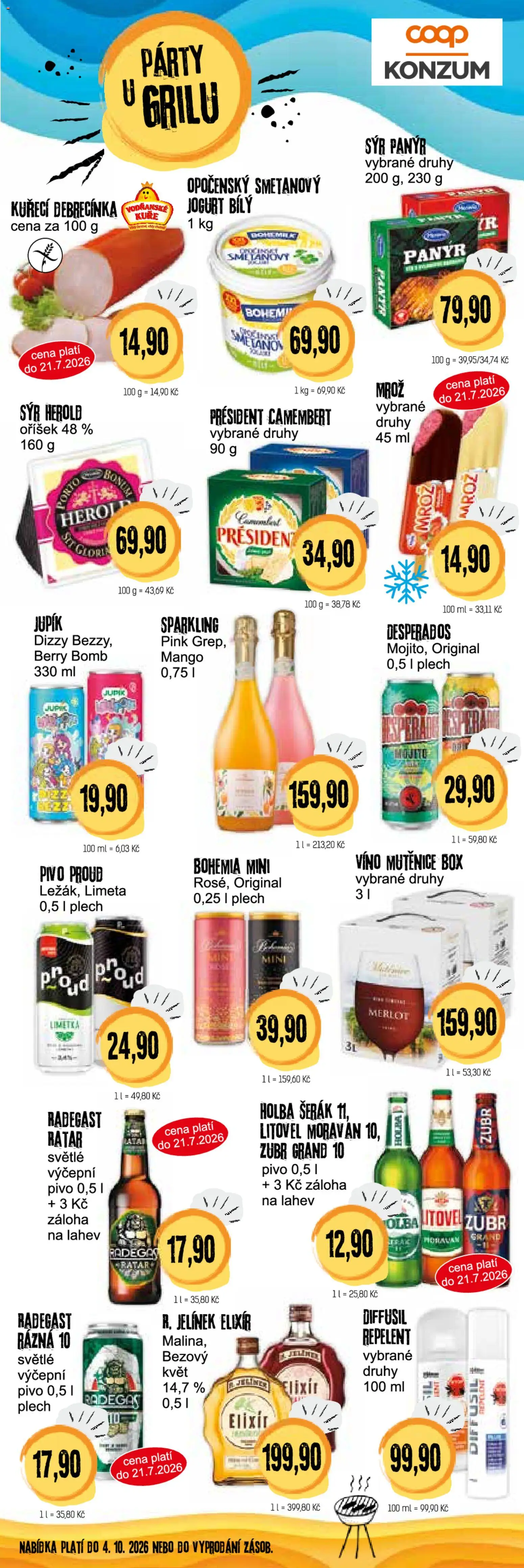 Konzum leták od 08.07.2026 💥 Nenechte si ujít TOP nabídky! ⭐ | Česko