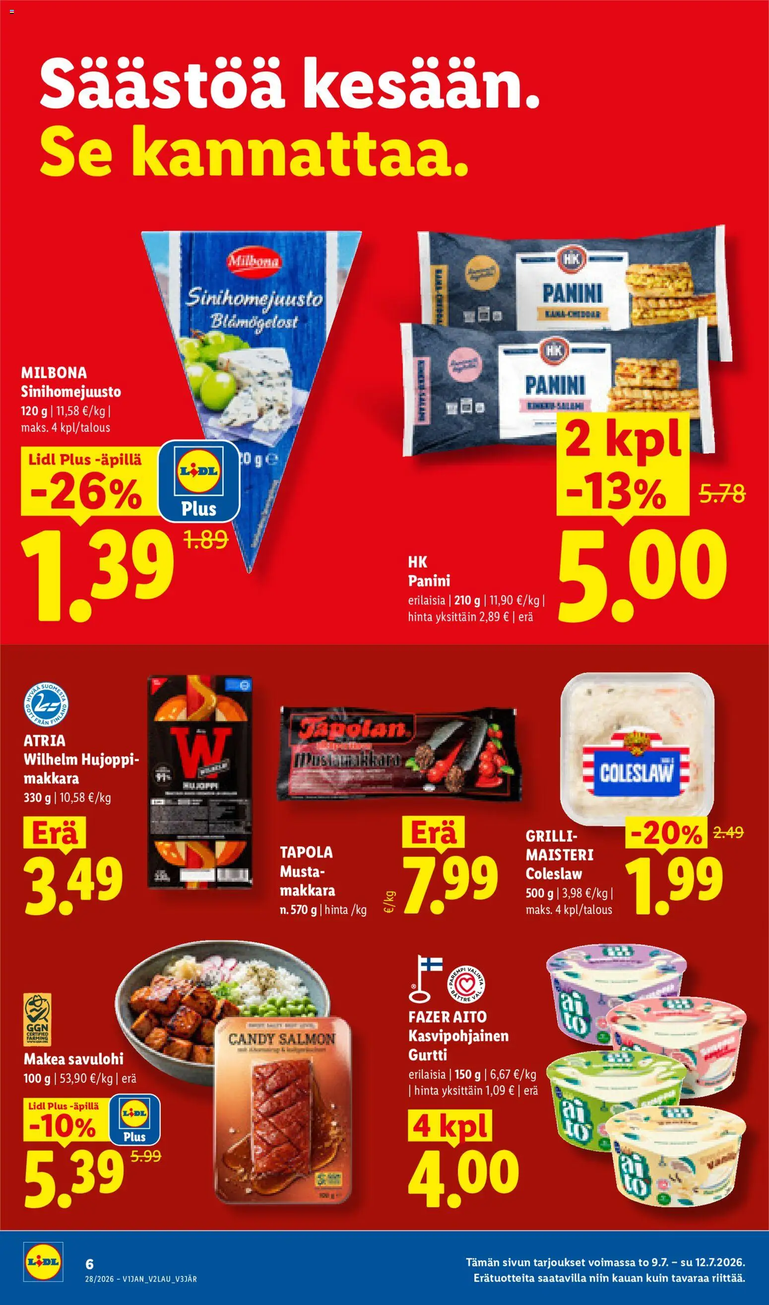🛍️ Lidl tarjoukset alkaen 09/07/2026 » Katso huipputarjoukset ja säästä jo tänään! 💰 | Suomi