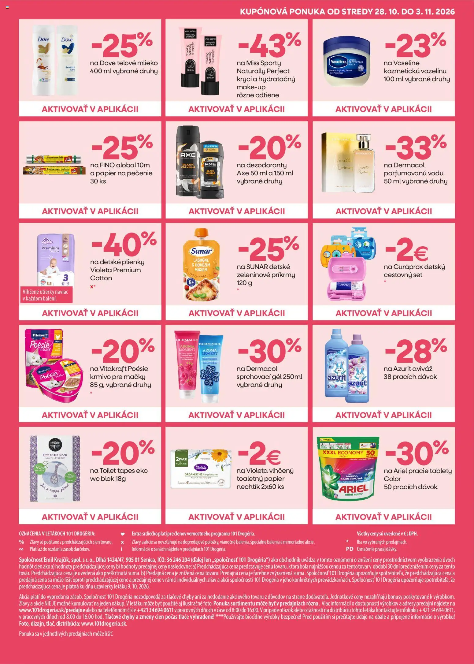 101 drogerie leták Leták in Slovensko