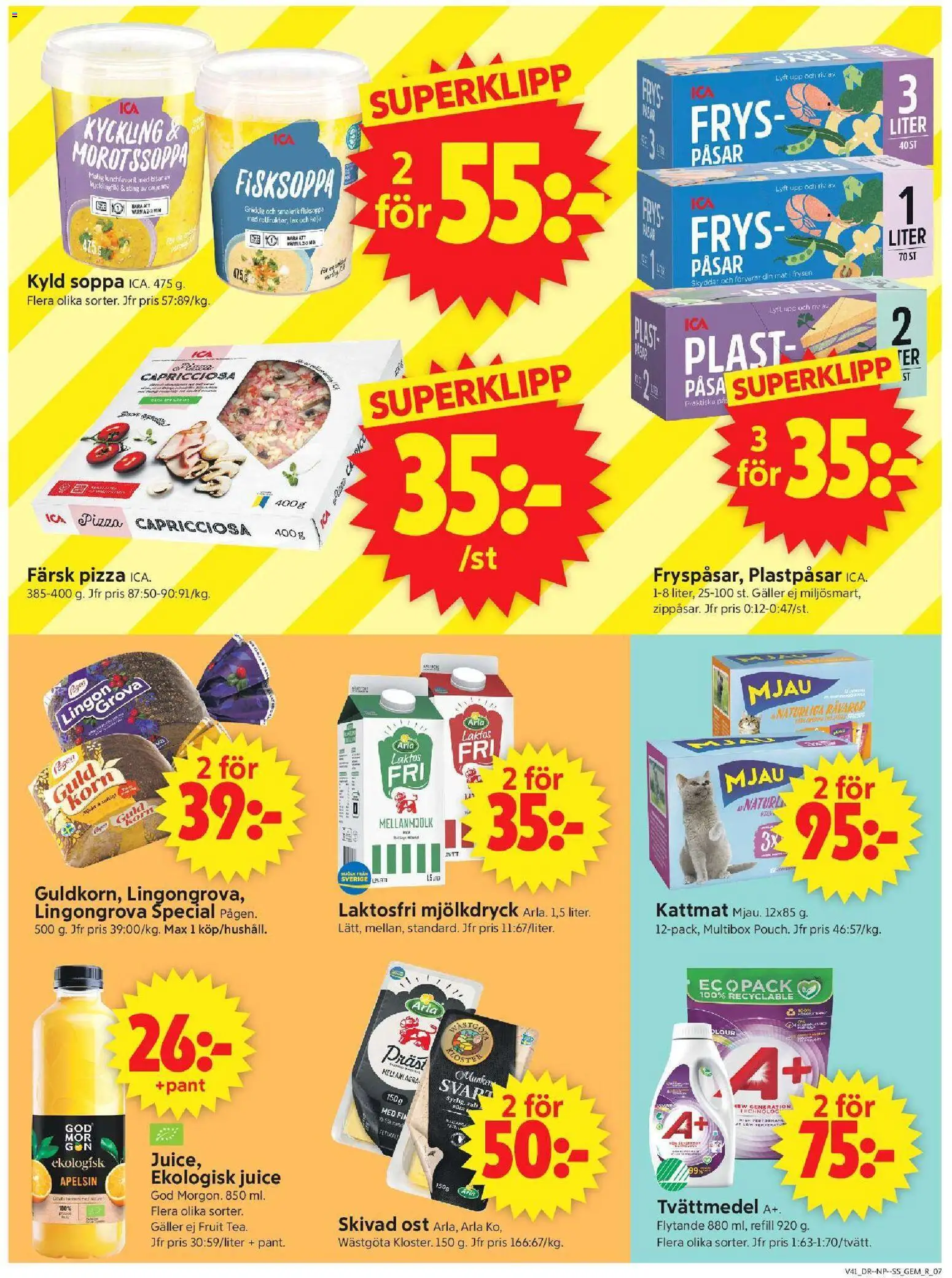 ICA Supermarket erbjudanden Reklamblad in Sverige