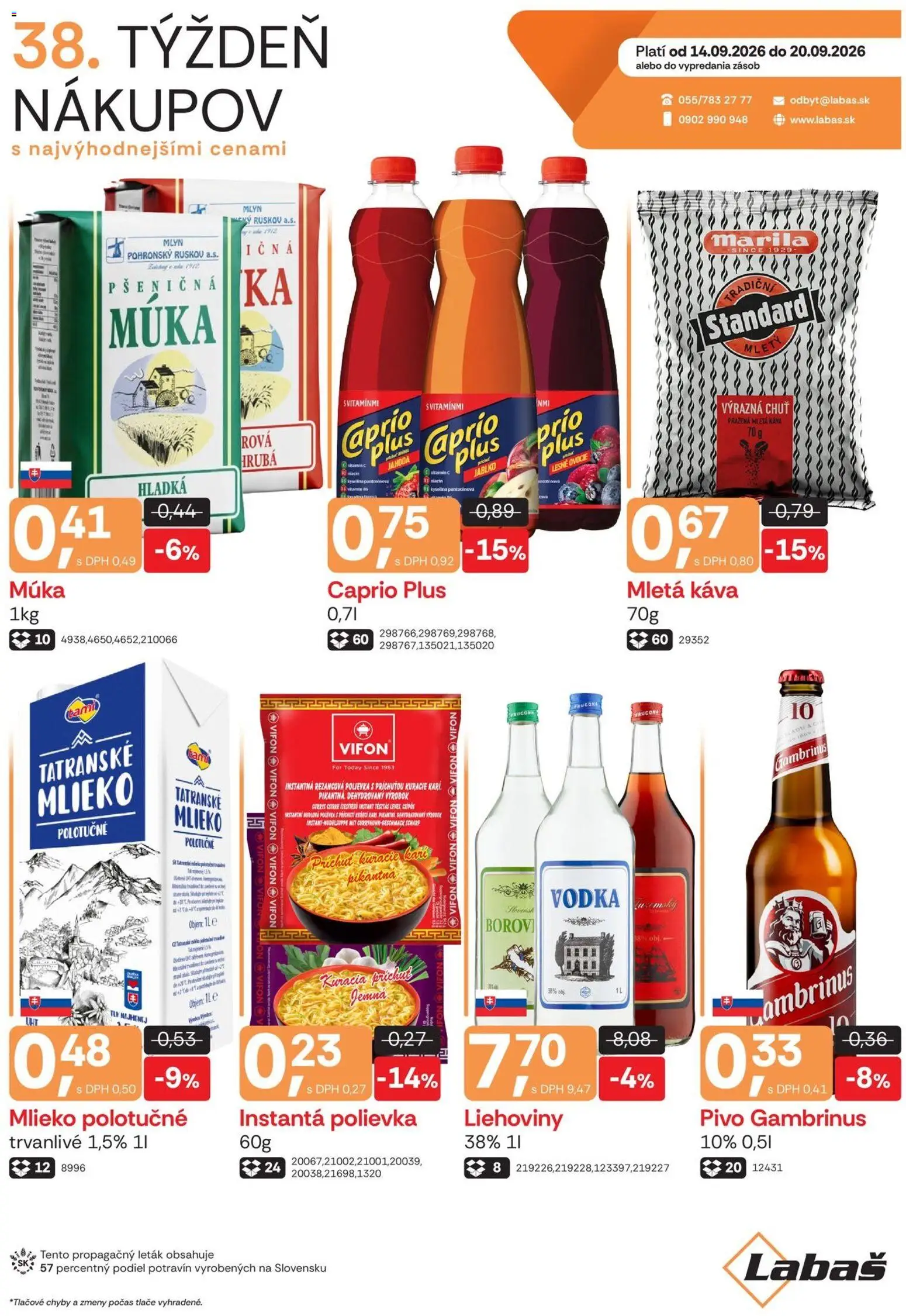 Labaš leták Leták in Slovensko