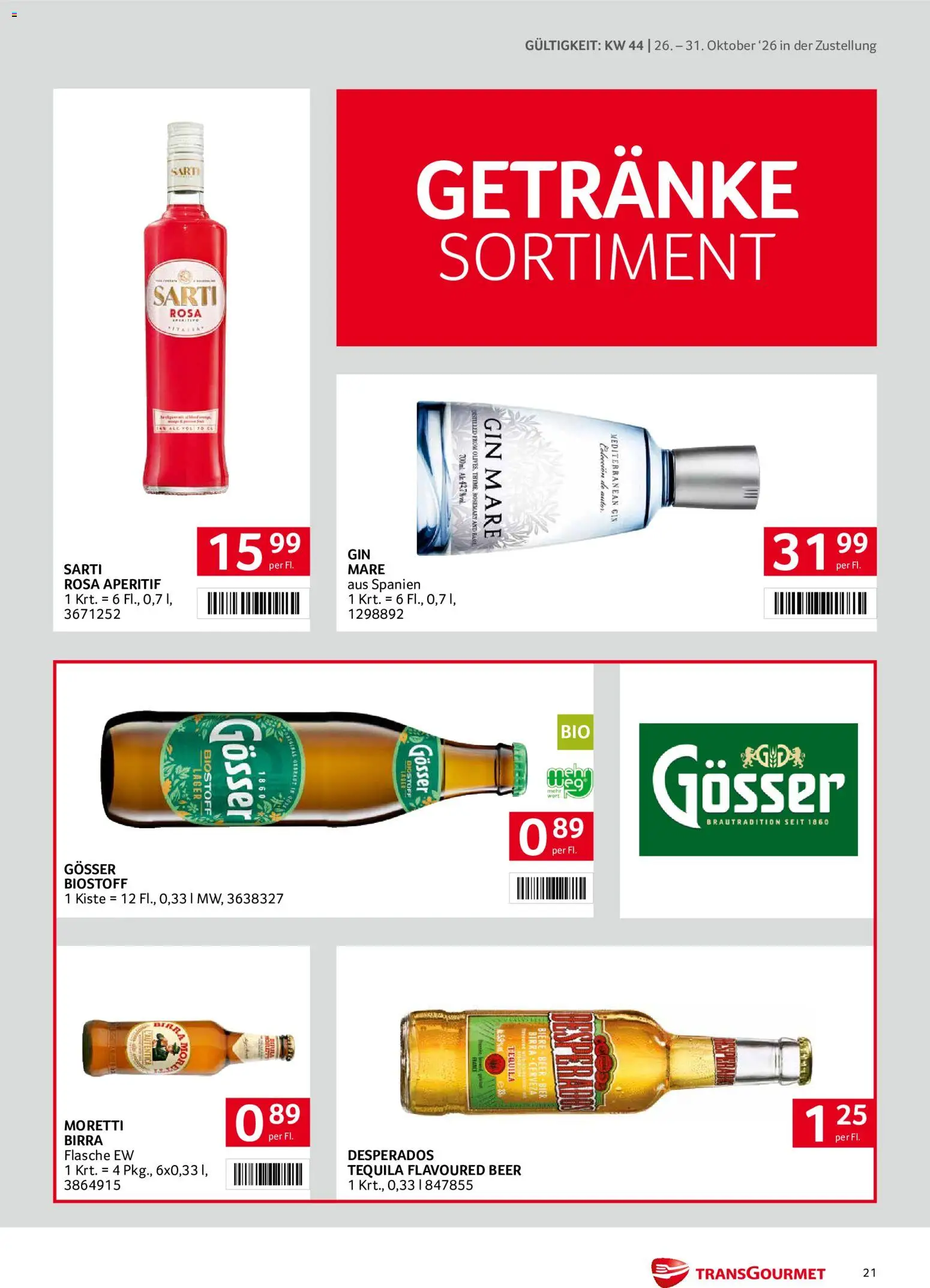 Transgourmet Flugblatt Flugblatt in Österreich