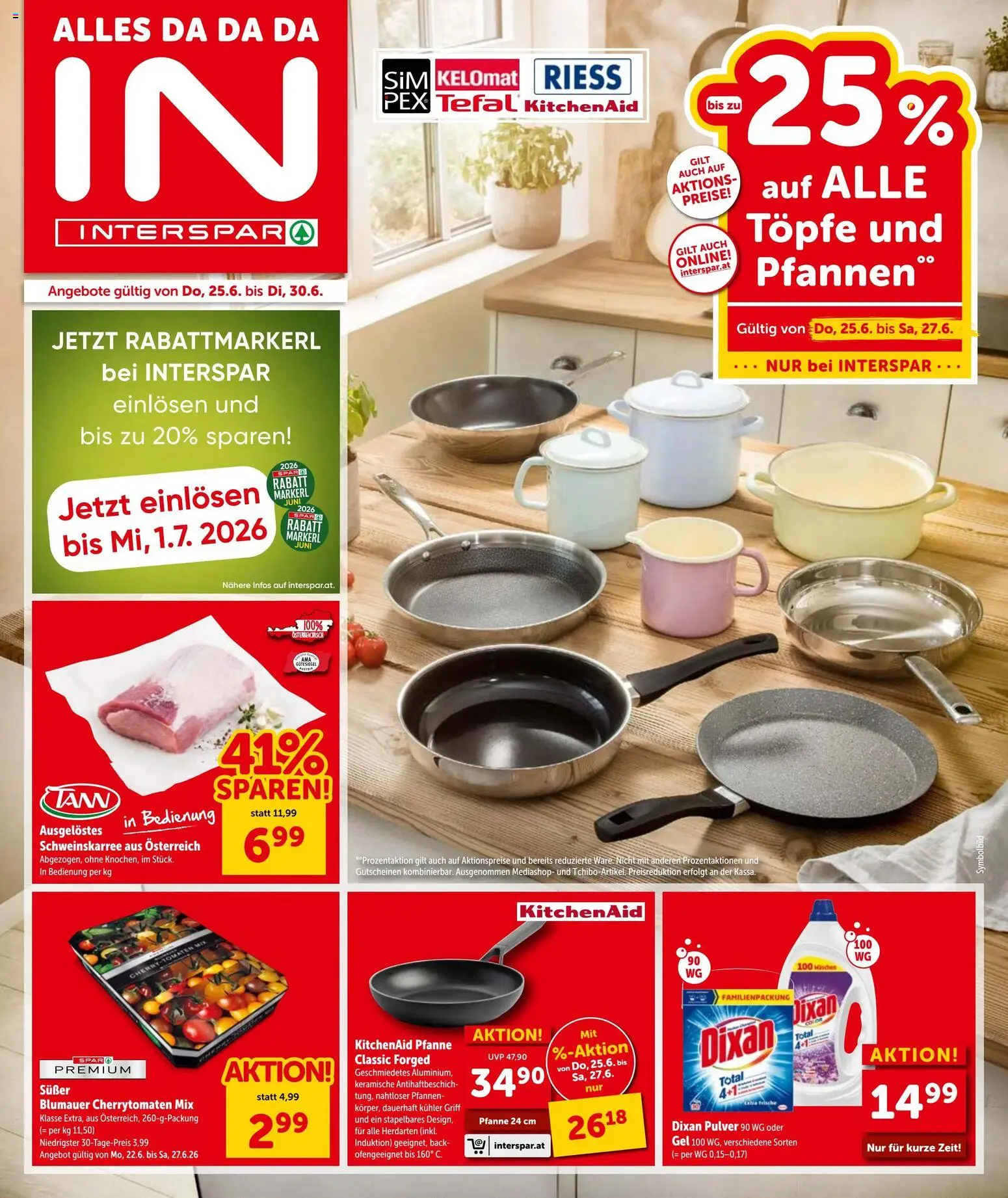 Die besten Angebote | Interspar - Flugblatt ab 25.06.2026 | - Jetzt stöbern! | Österreich