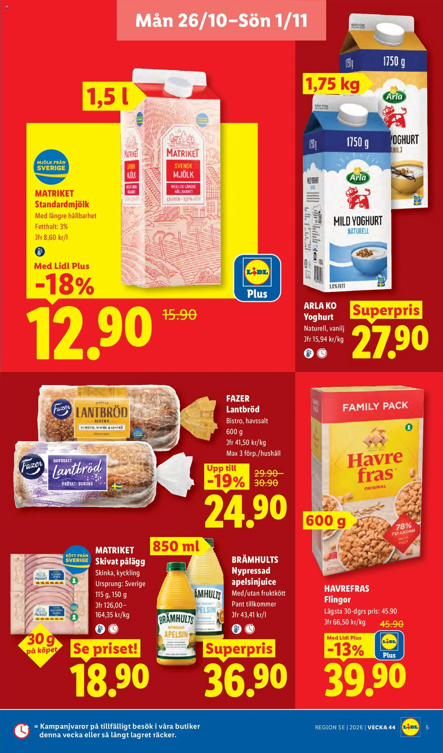 Lidl erbjudanden Reklamblad in Sverige