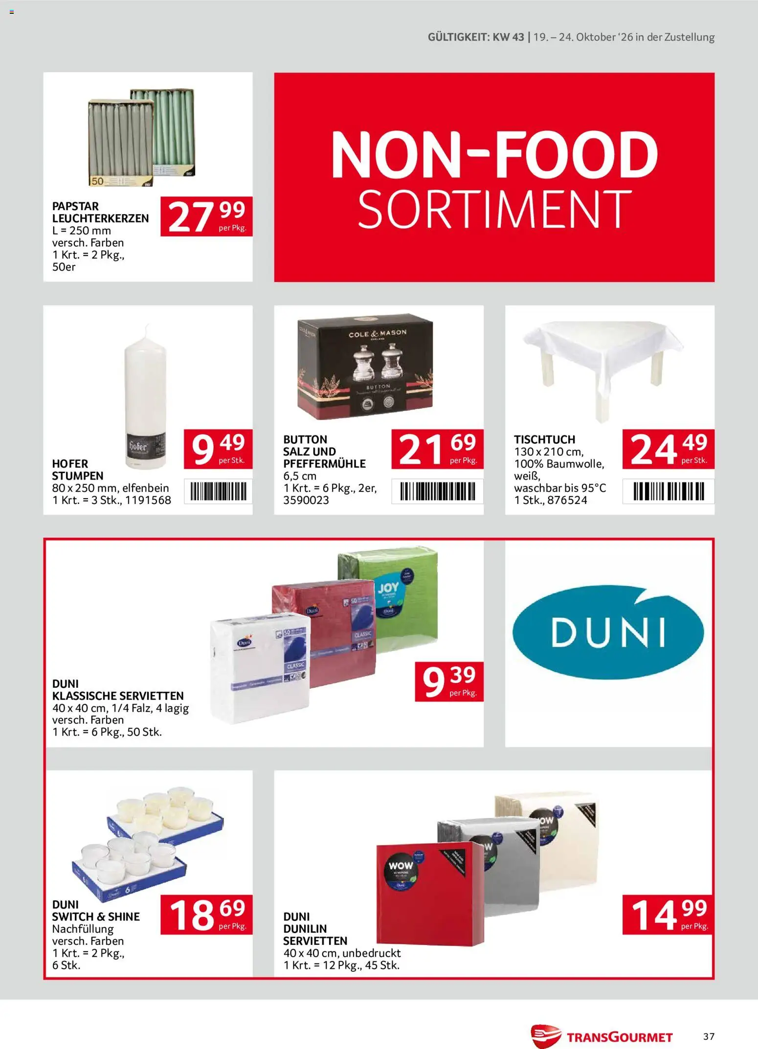 Transgourmet Flugblatt Flugblatt in Österreich