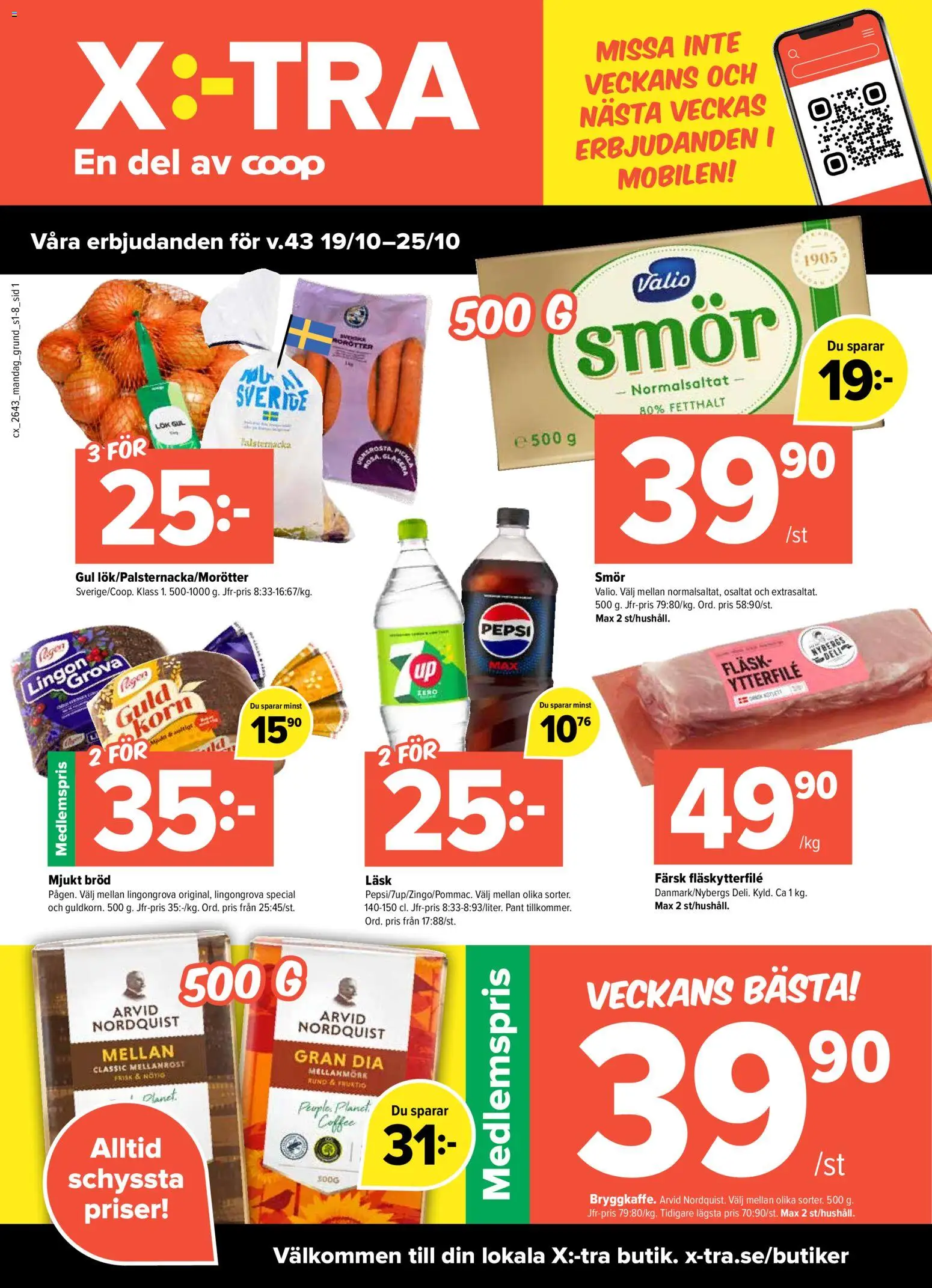 Coop X:-TRA erbjudanden Reklamblad in Sverige
