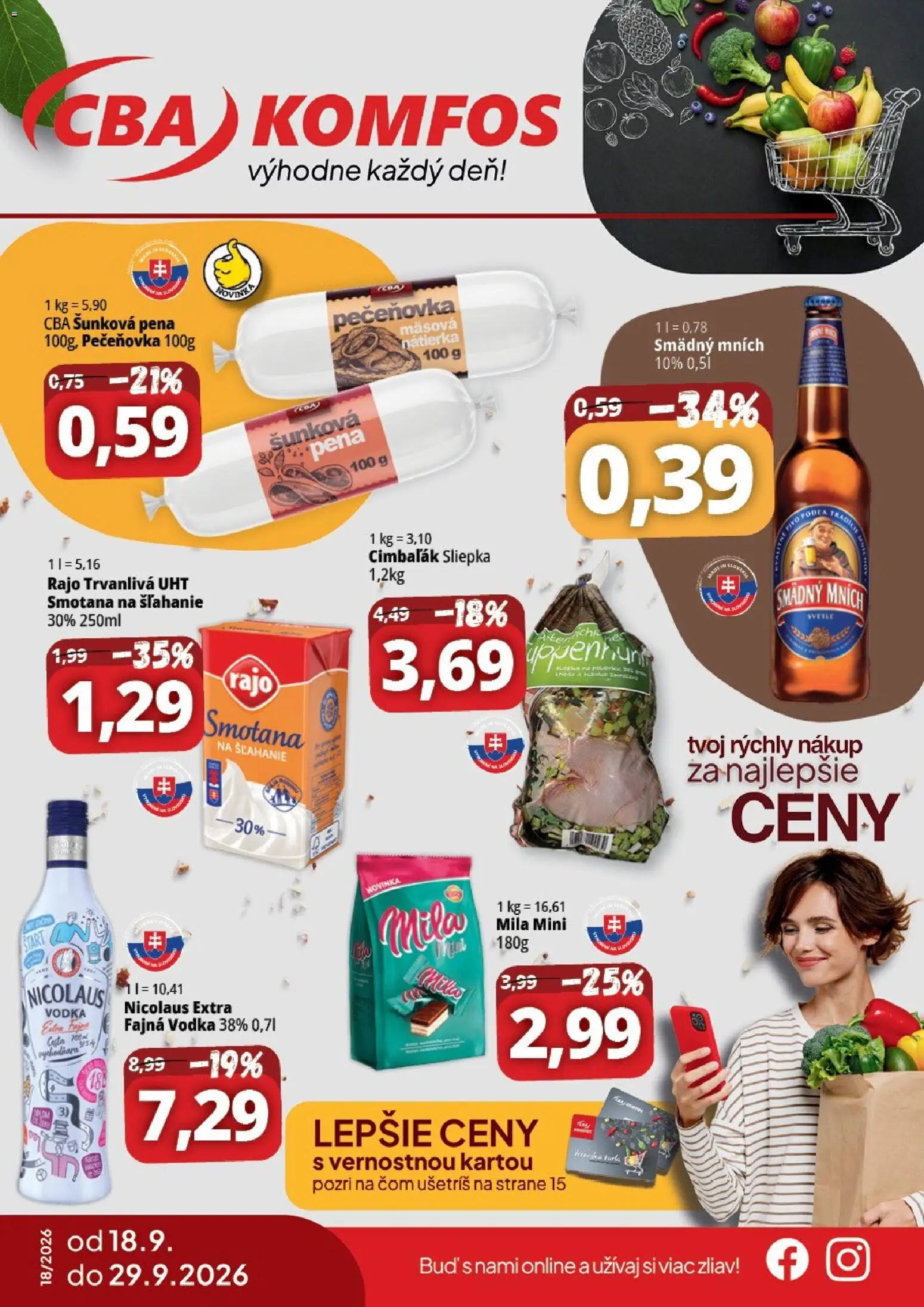 CBA Komfos leták Leták in Slovensko