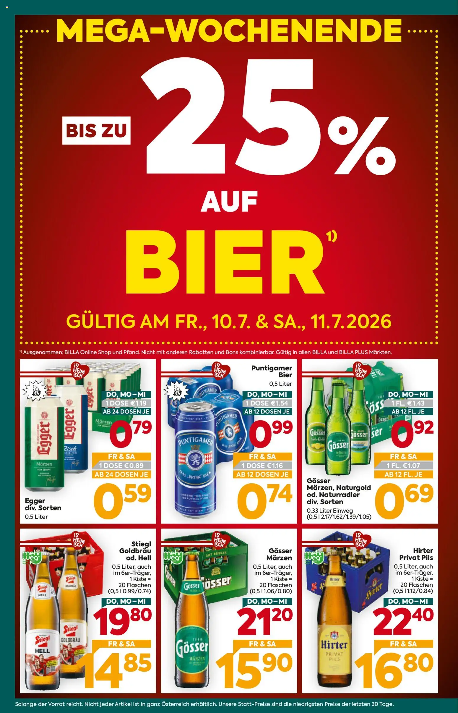 Die besten Angebote | Billa Plus Flugblatt ab 09.07.2026 | - Jetzt stöbern! | Österreich