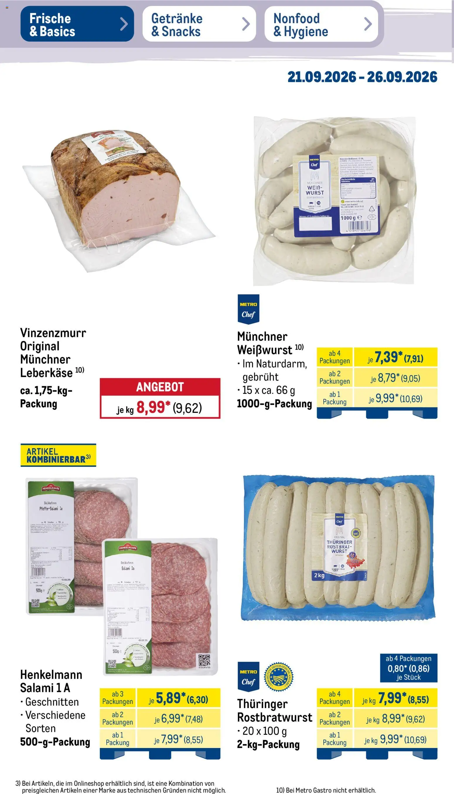 Metro Prospekt Prospekt in Deutschland