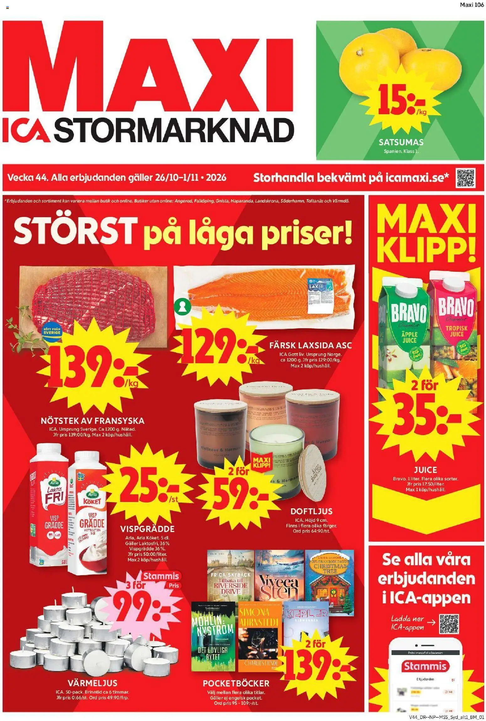ICA Maxi erbjudanden Reklamblad in Sverige