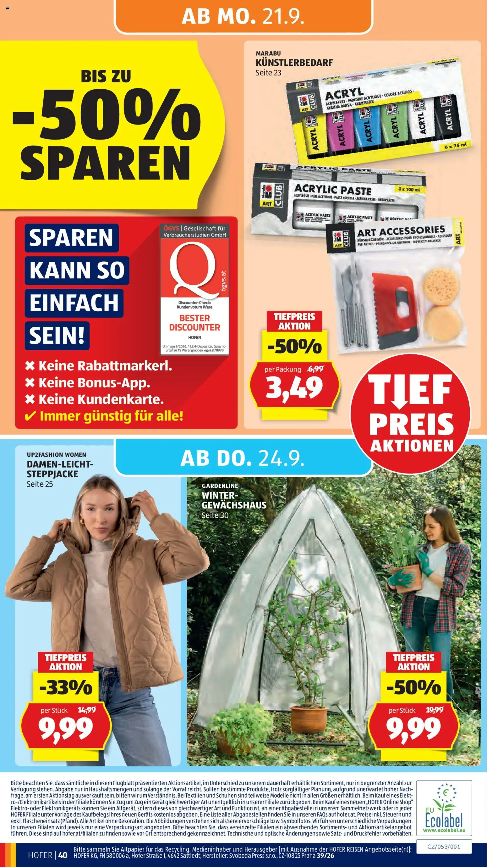 Hofer AT akciós újság Akciós újság in Magyarország