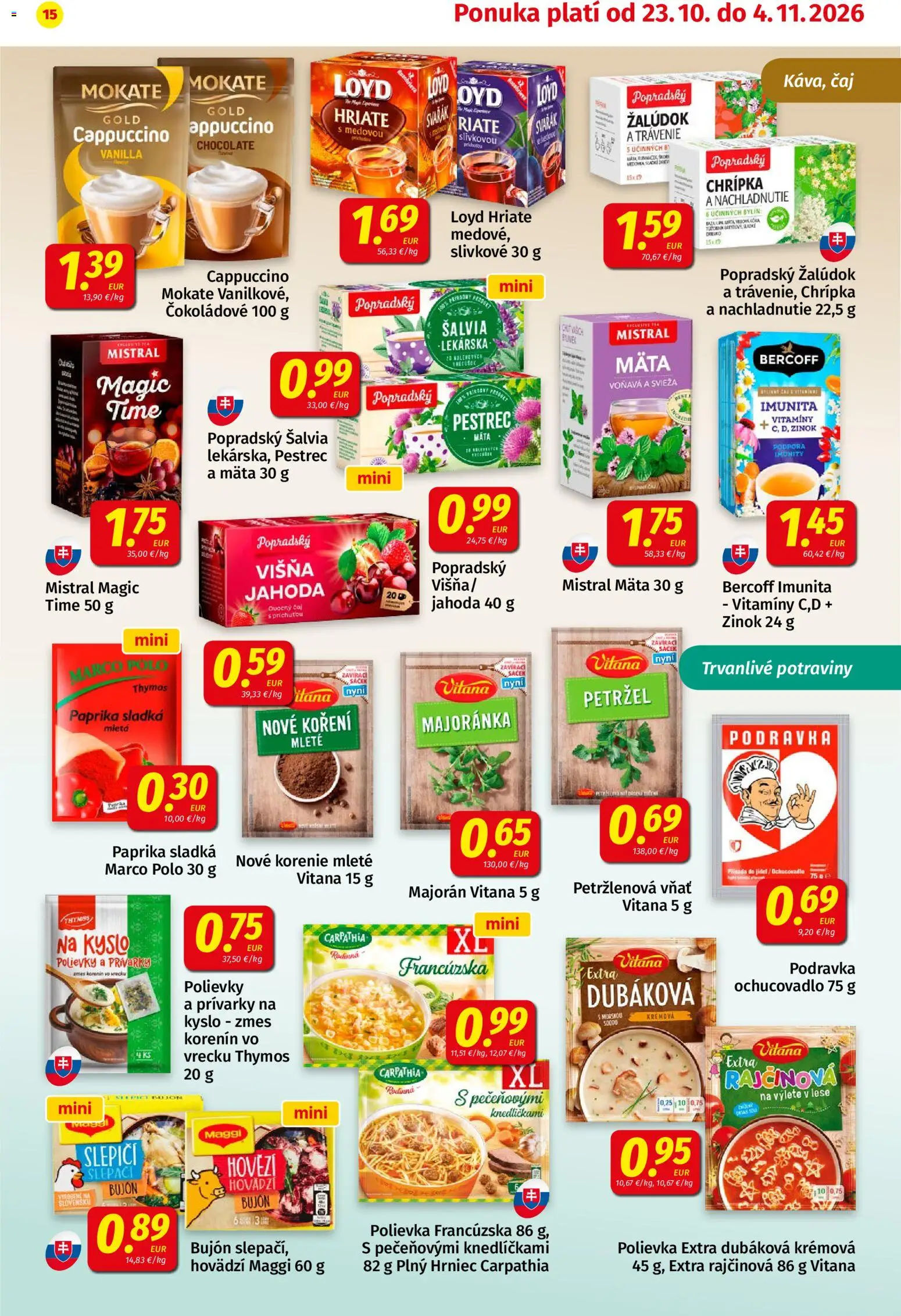 Koruna leták Leták in Slovensko