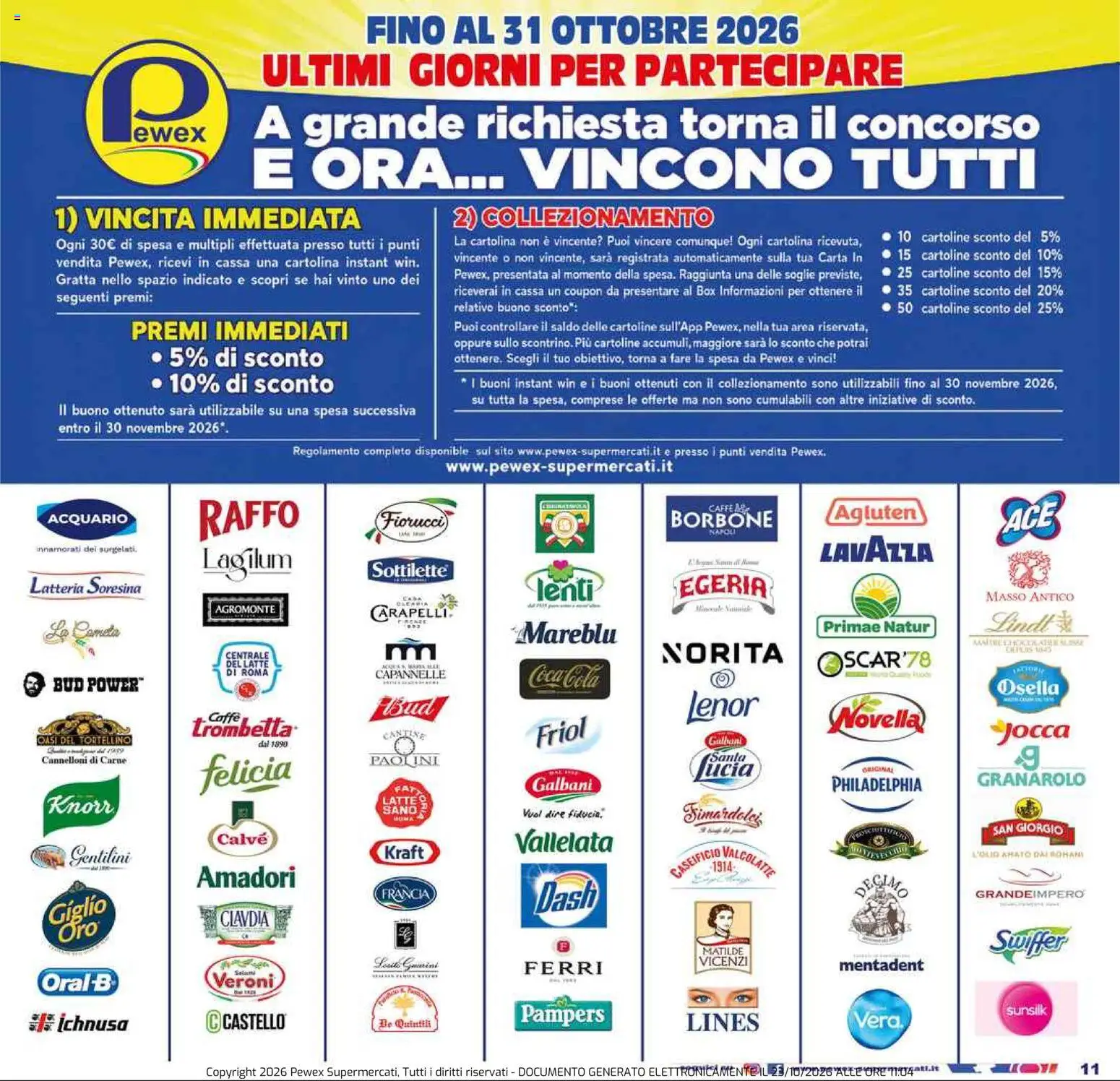 Pewex volantino Volantino in Italy