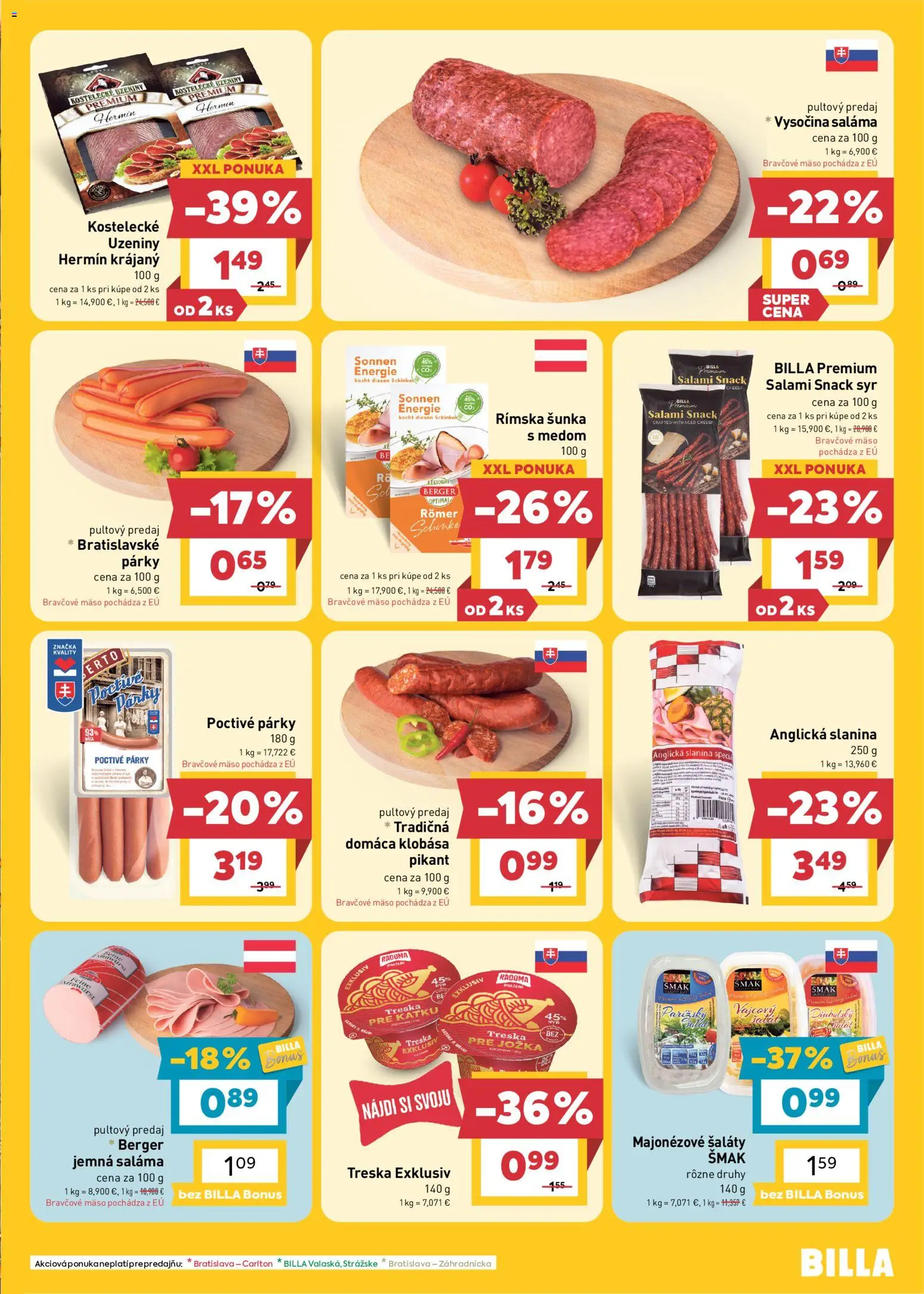 Billa leták Leták in Slovensko