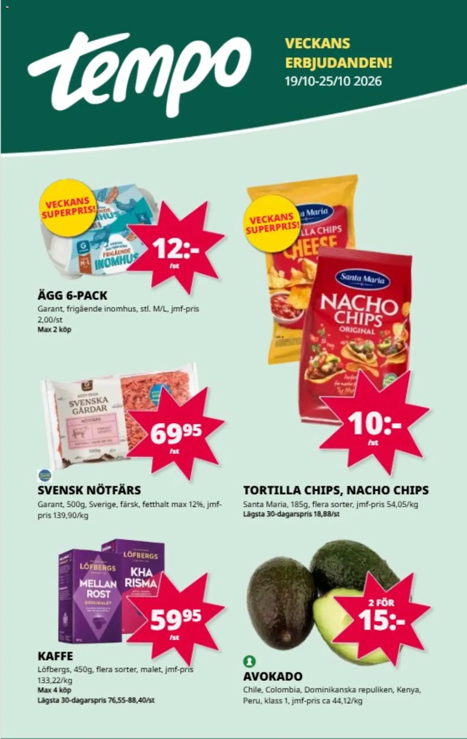 Tempo erbjudanden Reklamblad in Sverige