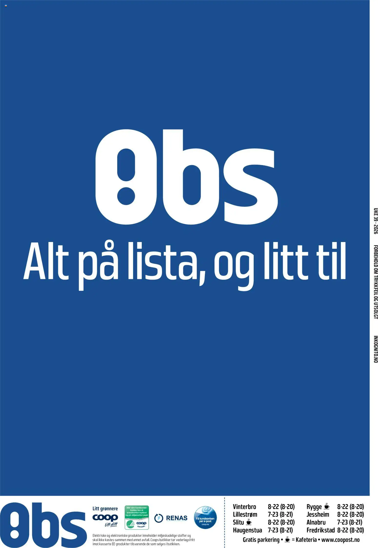 Coop Obs kundeavis Kundeavis in Norge