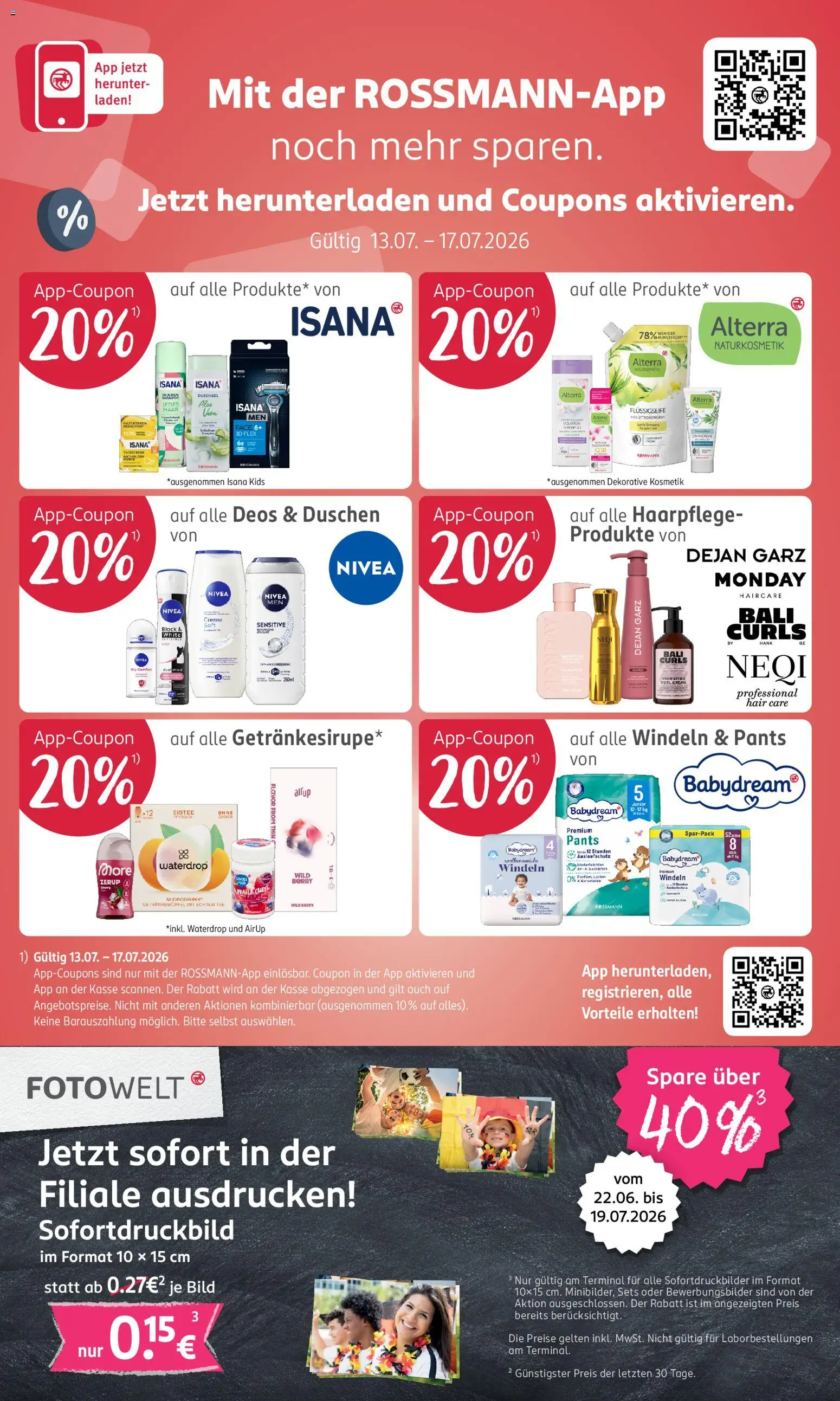 Rossmann Prospekt | 13.07.2026 | Wie erhält man einen begrenzten Rabatt? | Deutschland
