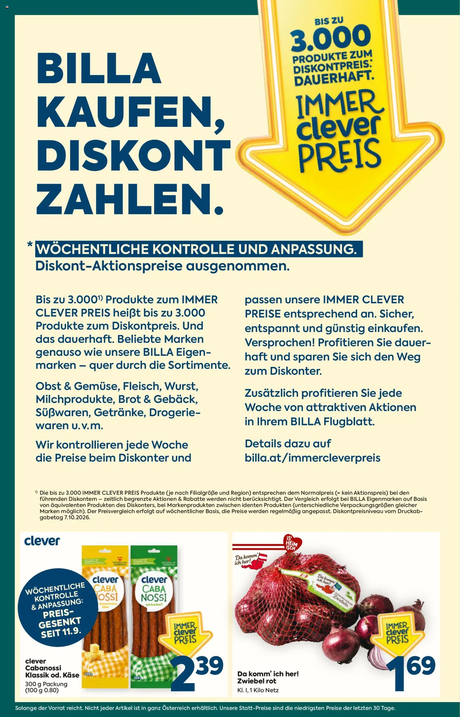 Billa Plus Flugblatt Flugblatt in Österreich