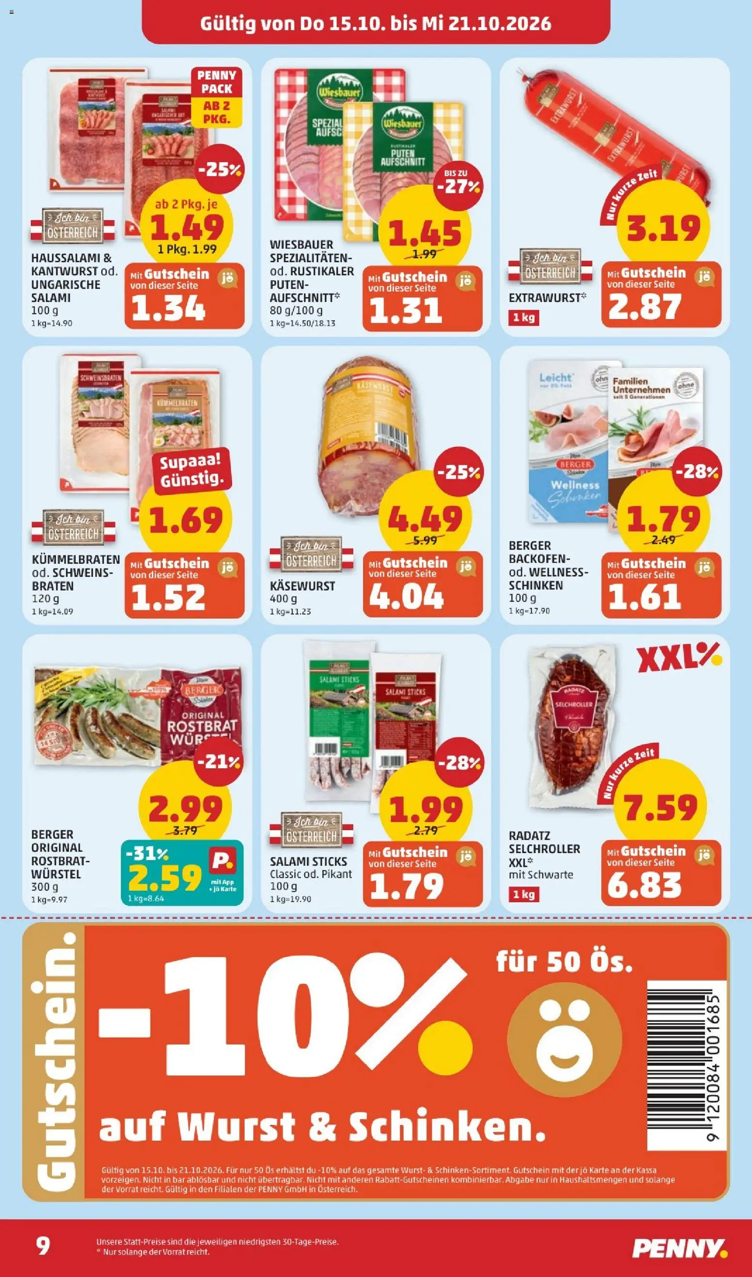 Penny Markt Flugblatt Flugblatt in Österreich