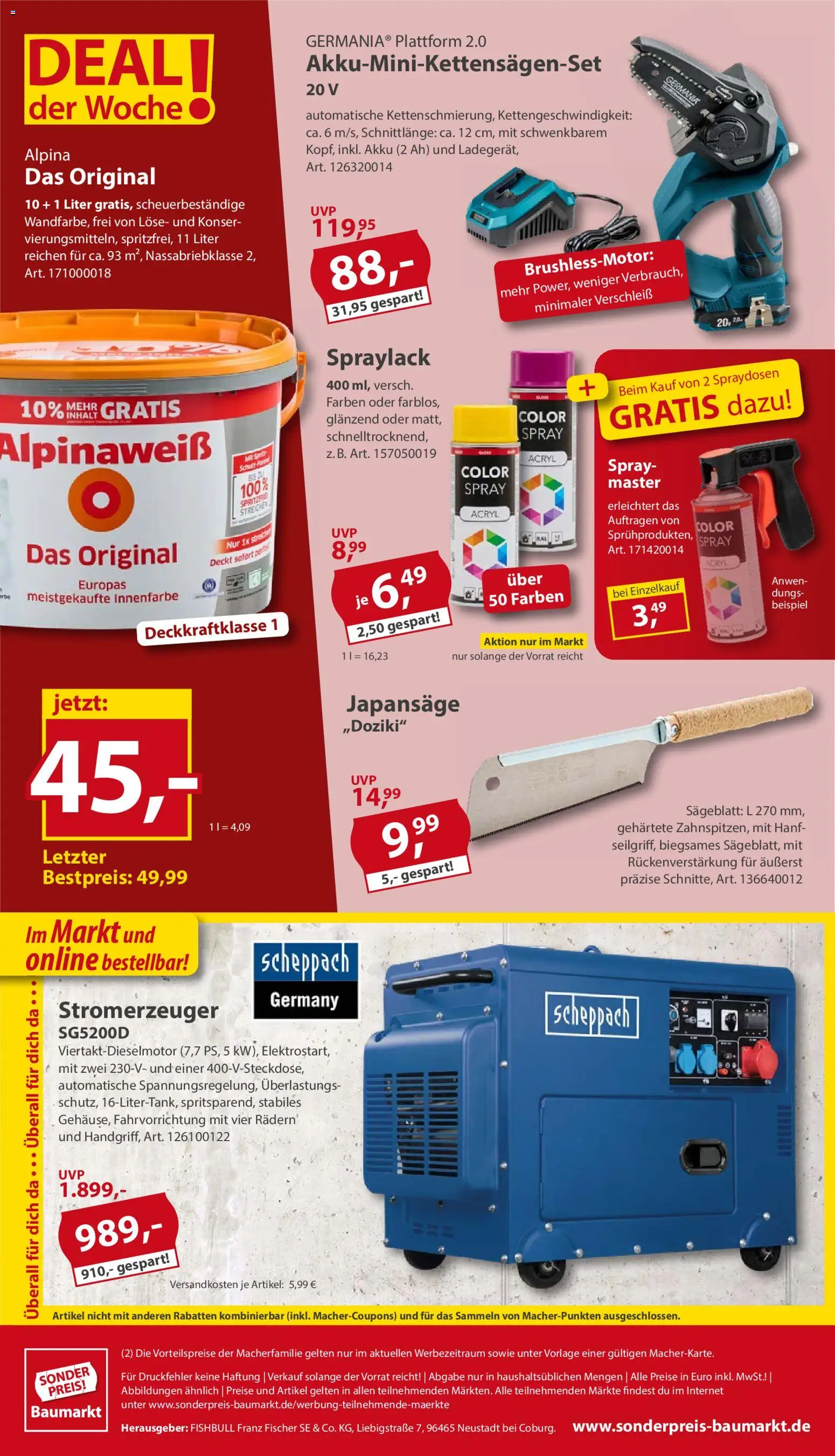 Sonderpreis Baumarkt Prospekt Prospekt in Deutschland