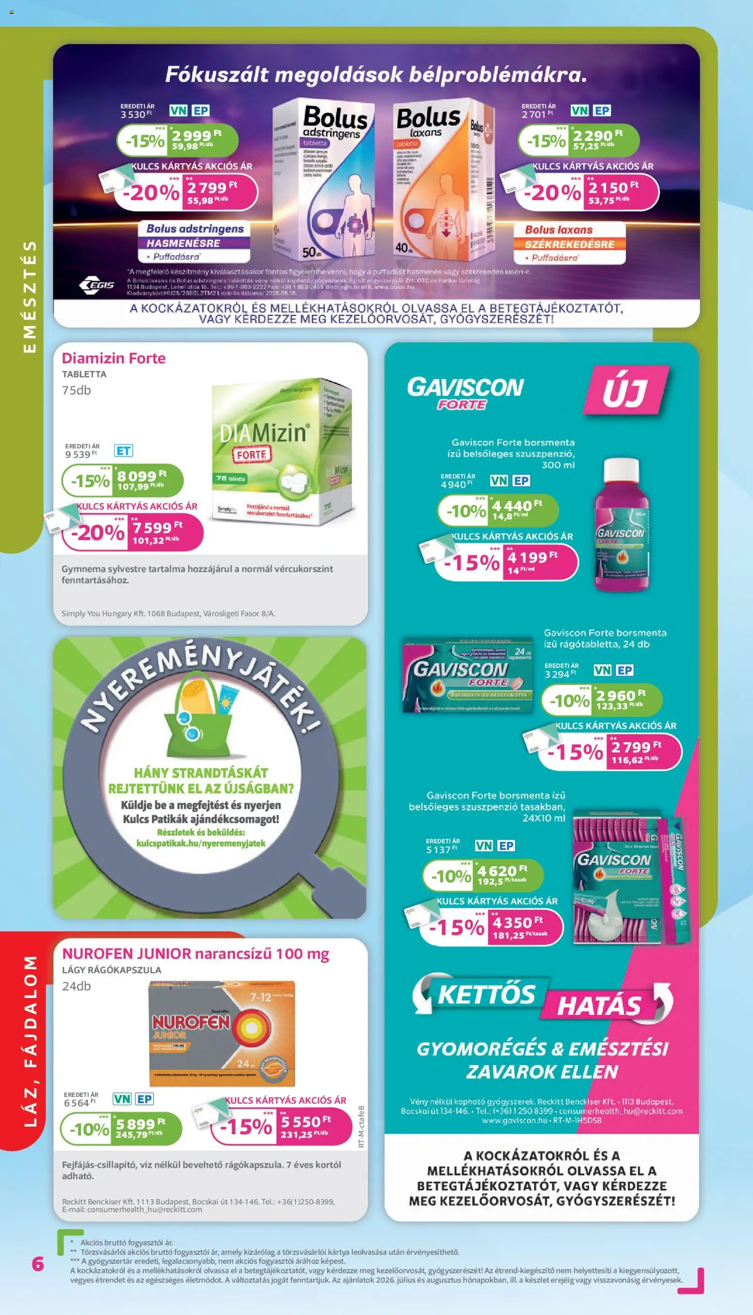 Kulcs Patika Akciós Újság 2026.07.01.-tól/töl - fantasztikus ajánlatokat! 🛍️ | Magyarország