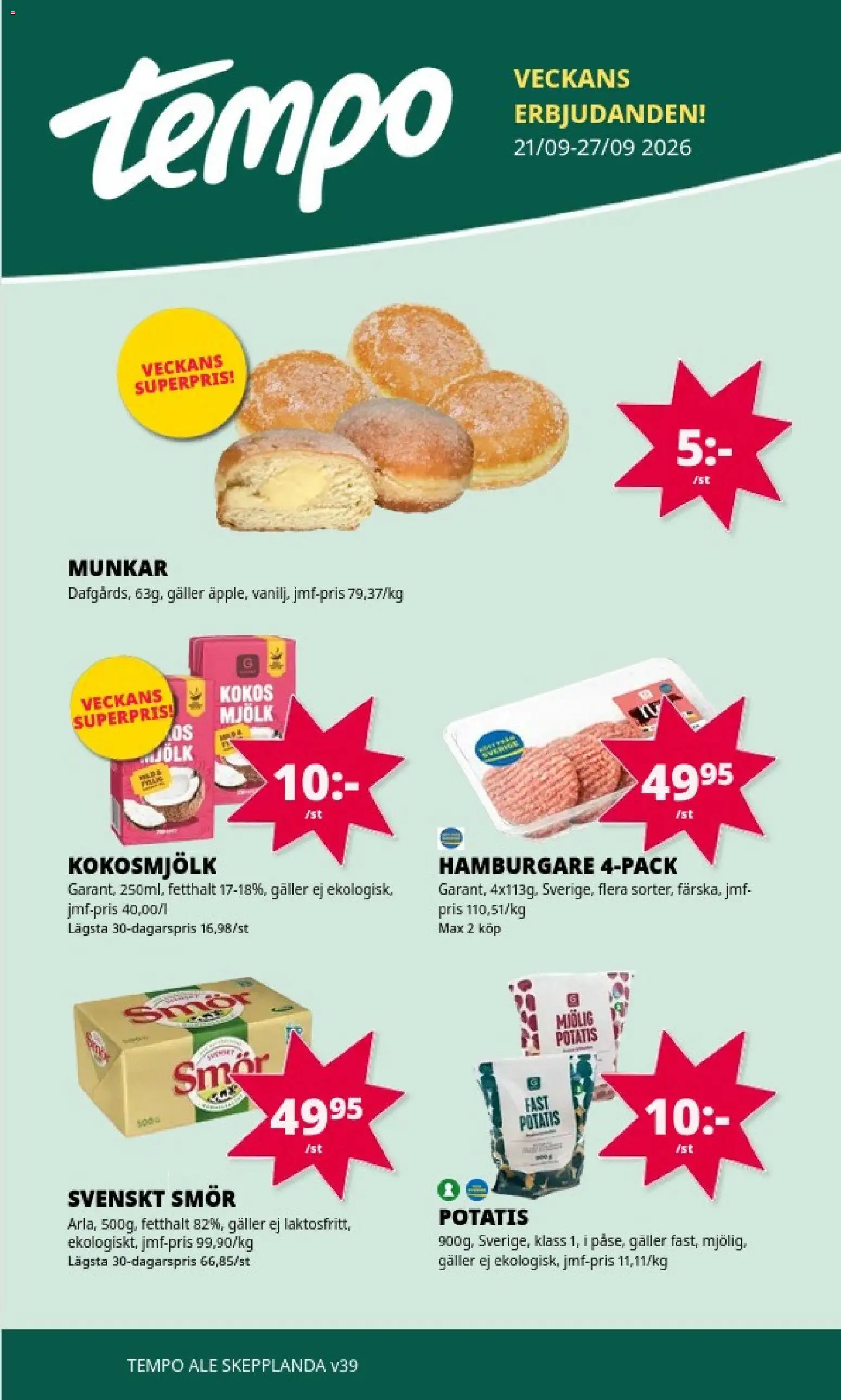 Tempo erbjudanden Reklamblad in Sverige