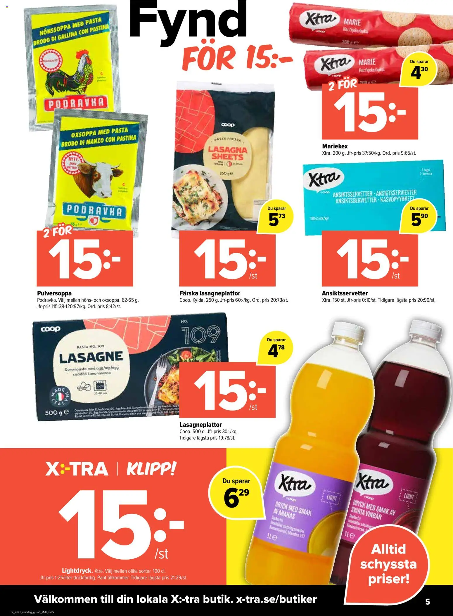 Coop X:-TRA erbjudanden Reklamblad in Sverige