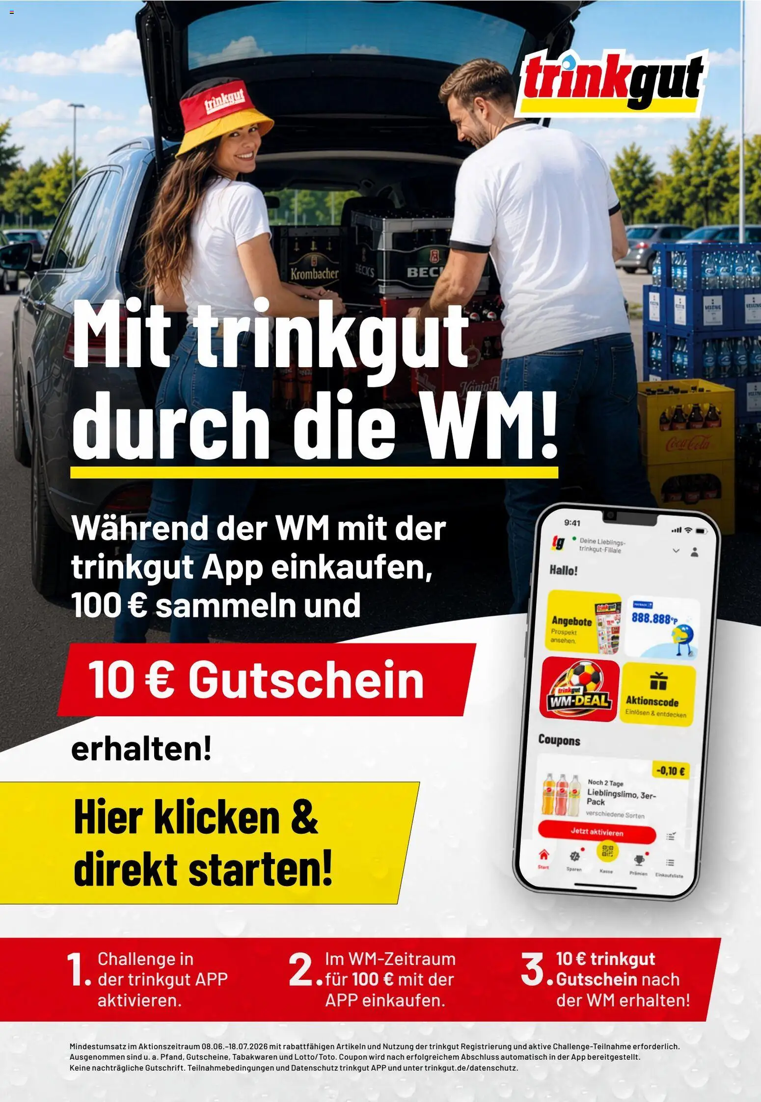 Trinkgut Prospekt | 13.07.2026 | Wie erhält man einen begrenzten Rabatt? | Deutschland