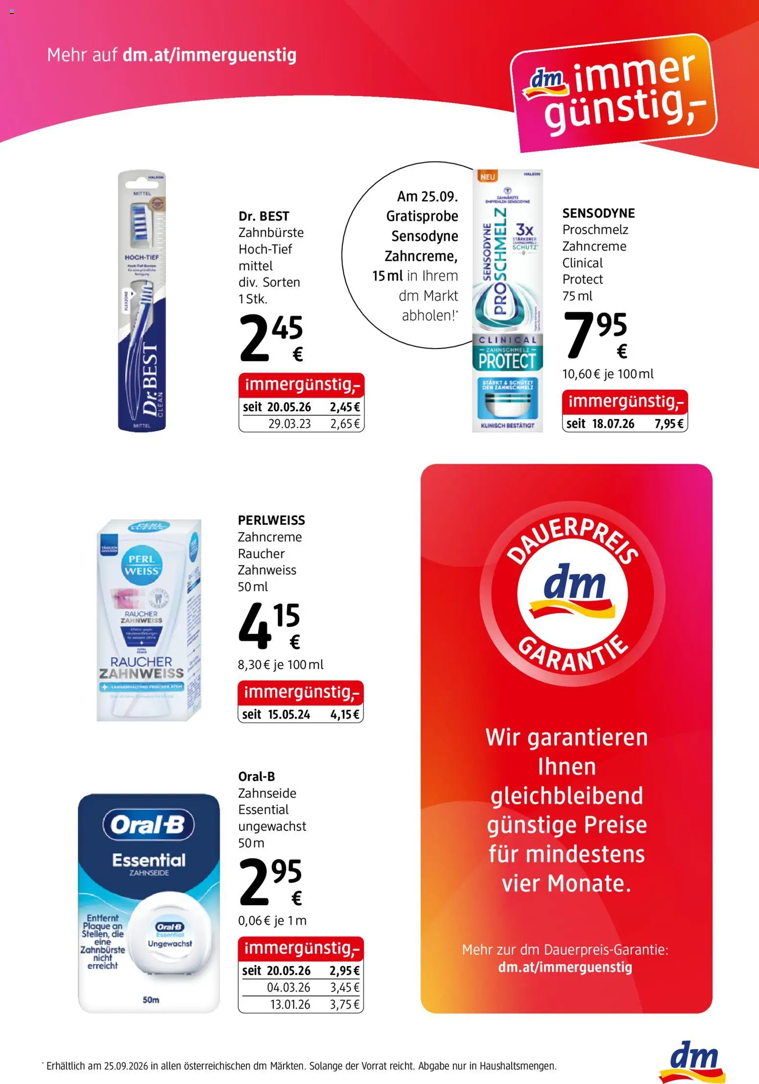 dm drogerie markt Journal express Flugblatt in Österreich