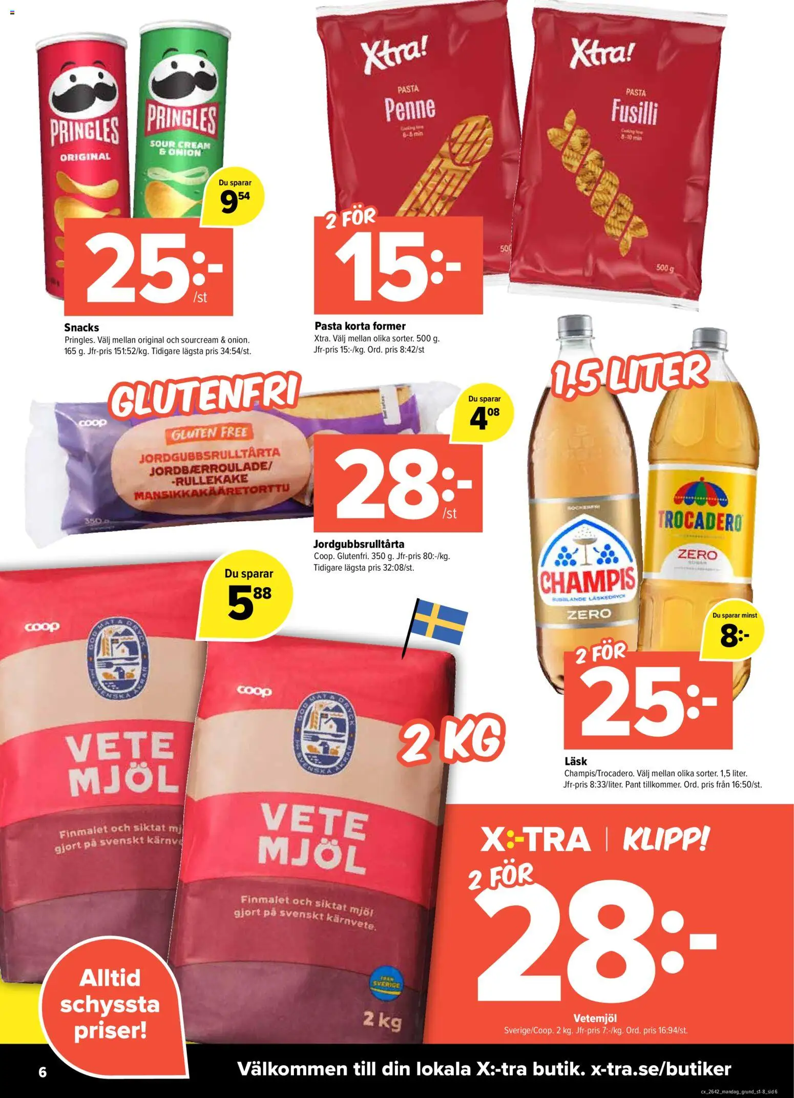 Coop X:-TRA erbjudanden Reklamblad in Sverige