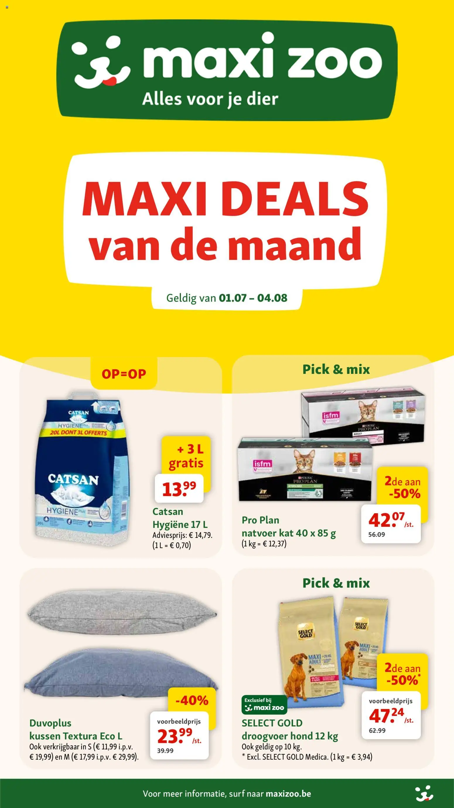 Nieuwe » Maxi Zoo folder van 01/07/2026 🤩  « is er! Ontdek geweldige aanbiedingen en bespaar. | België