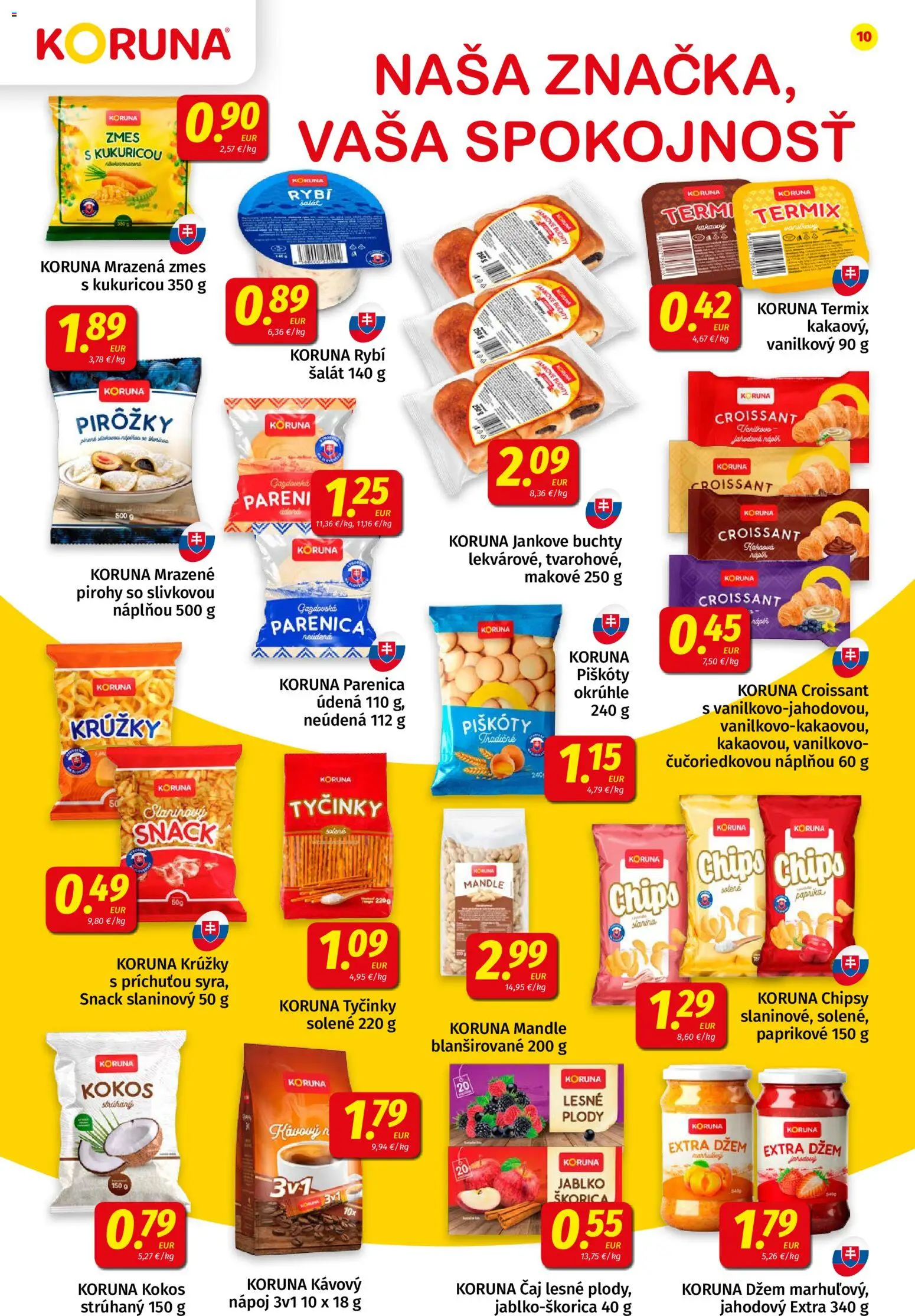 Koruna leták Leták in Slovensko
